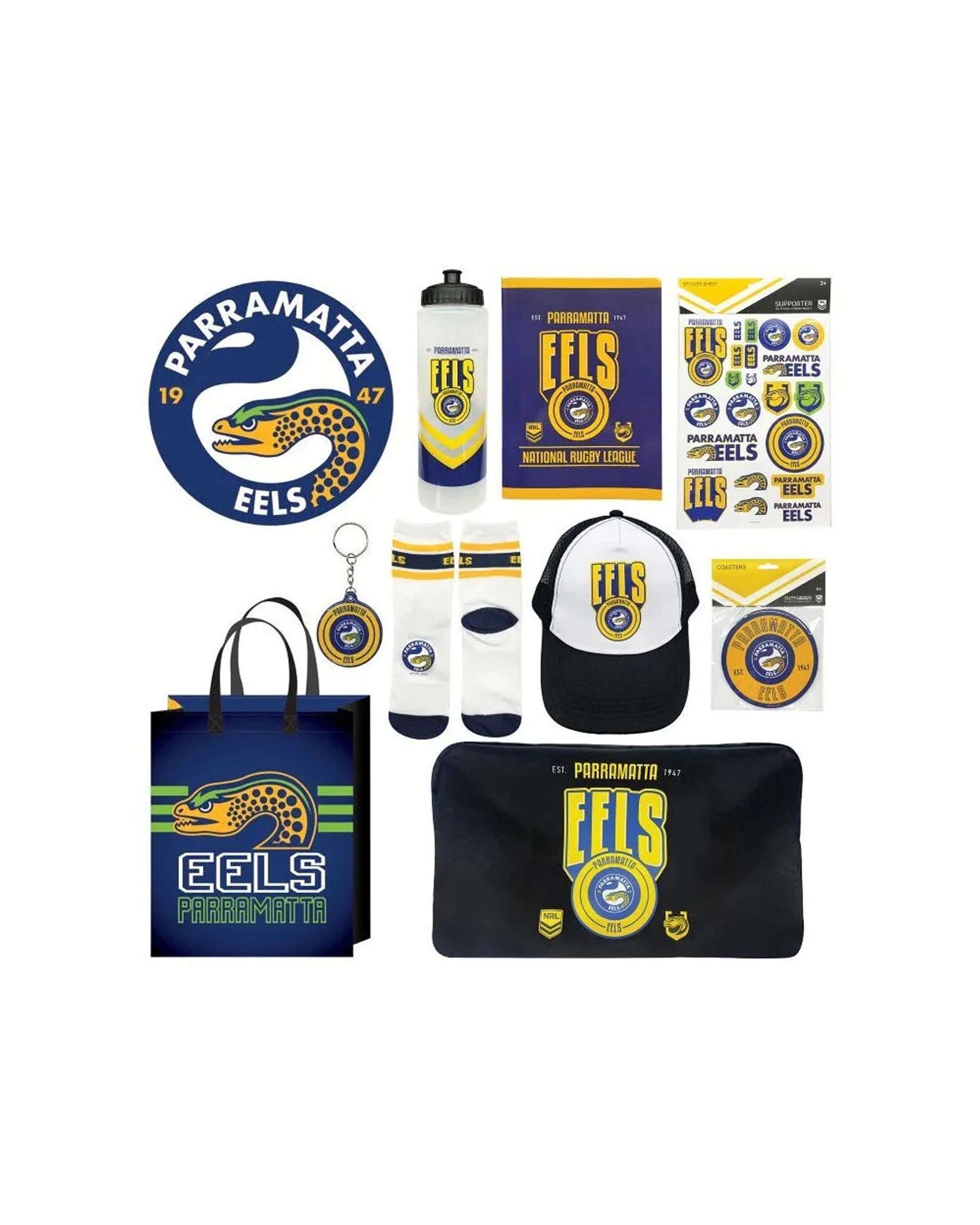 2 NRL Parramatta Eels Showbag Premium Supporter Pack for Sports Fans 8y+ - Multi, 2 of 8