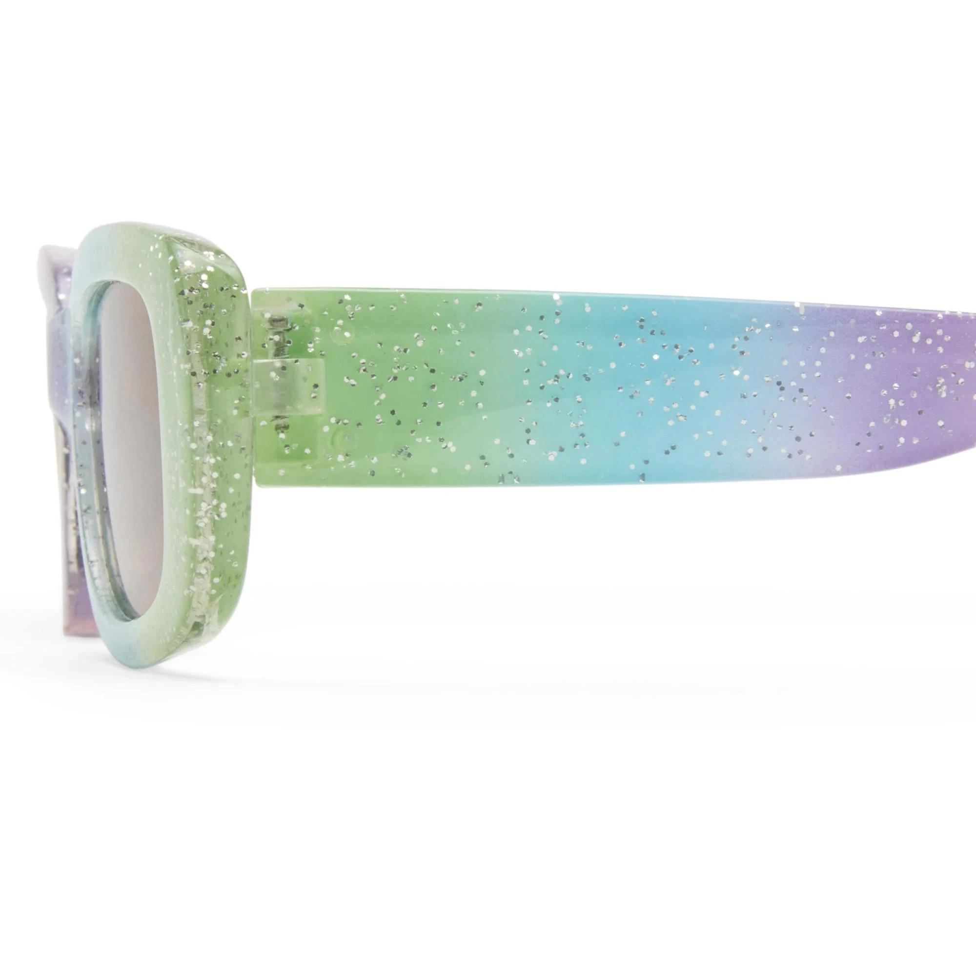 3 SOLARIZED® Kids Slim Sunglasses, Pink Glitter RAINBOW GLITTER, 3 of 3