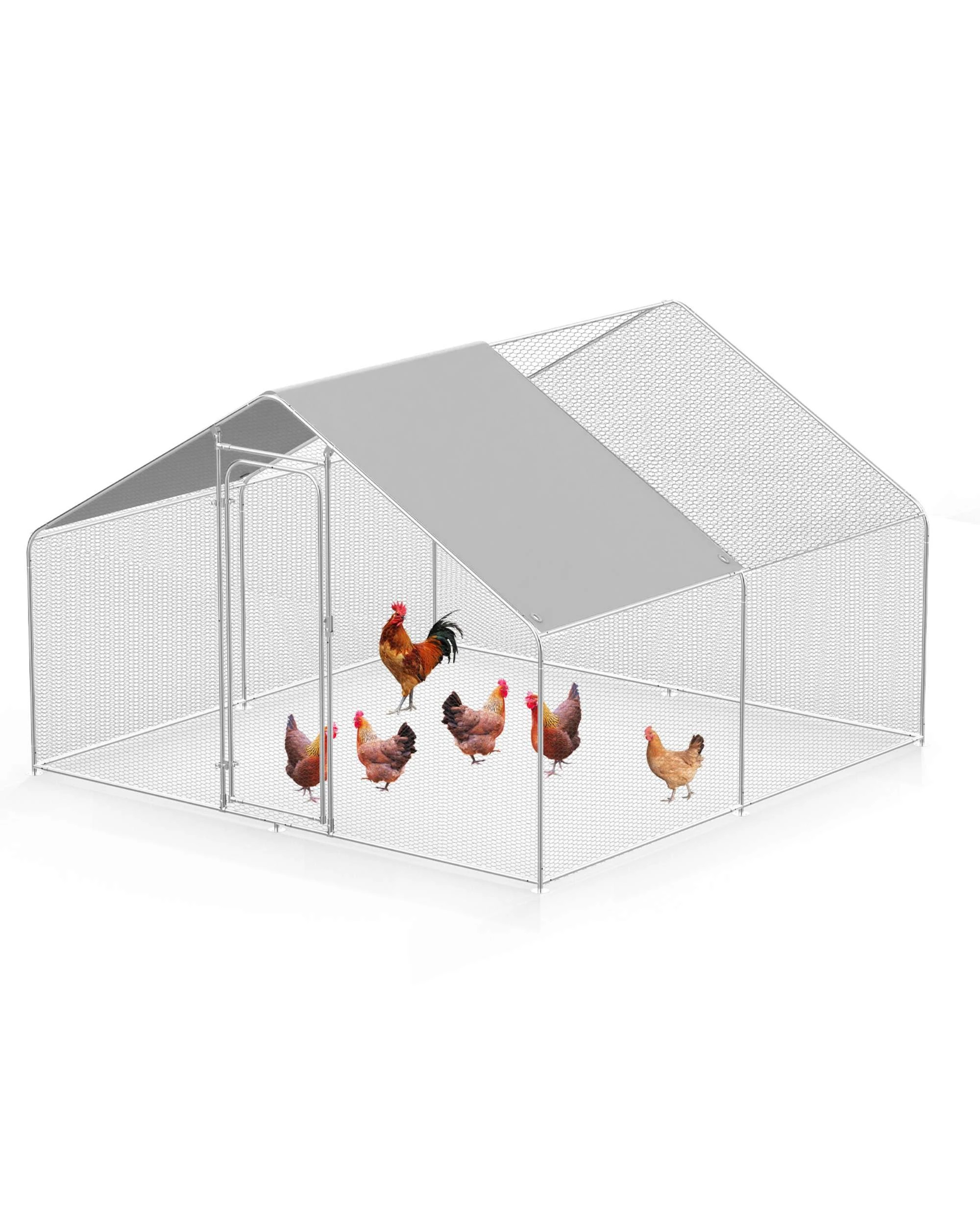 4 Advwin Walk In Chicken Coop Run Cage, 4 of 8