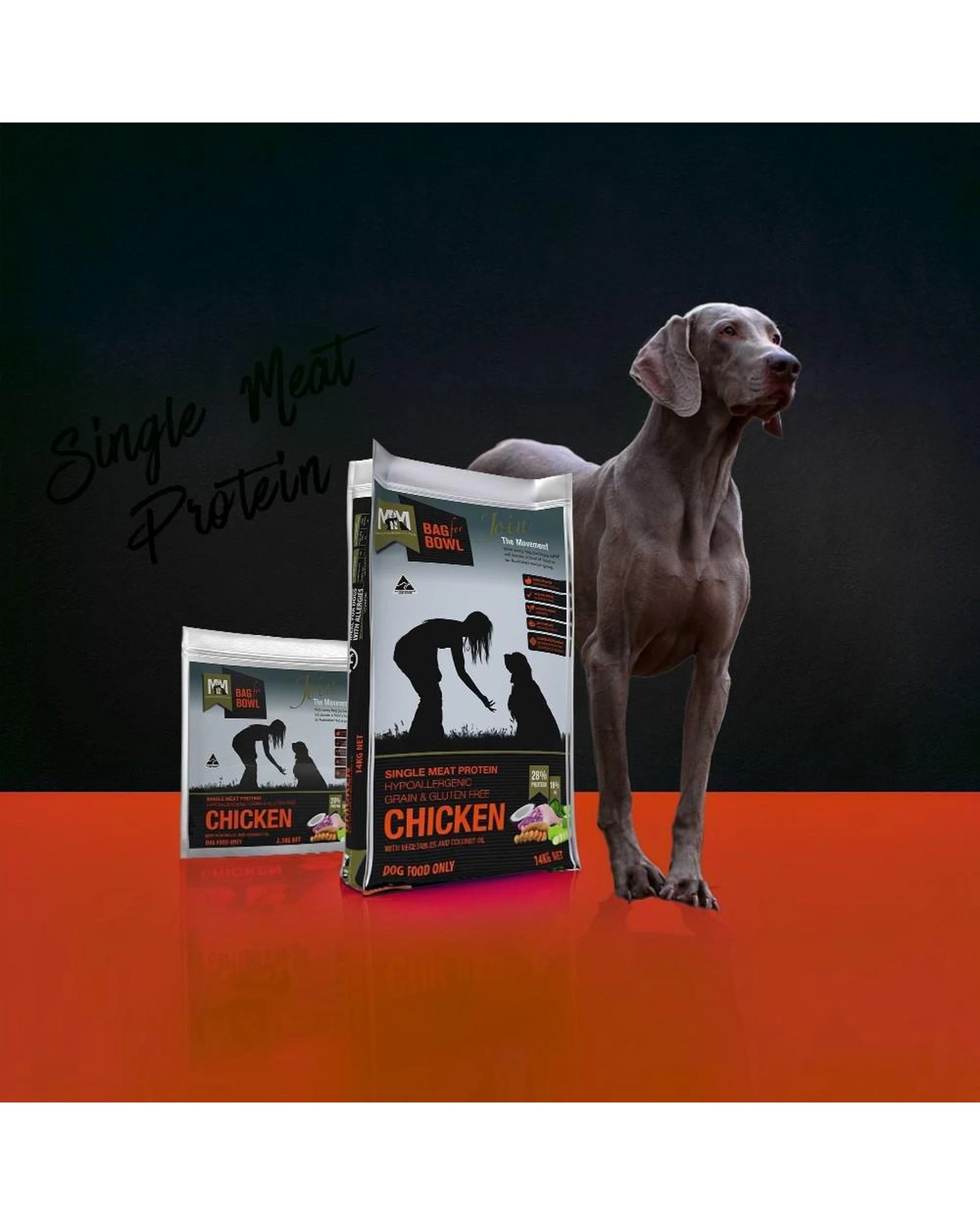 3 MFM Adult Single Meat Protein Dry Dog Food Chicken w/ Vegetables 14kg, 3 of 6