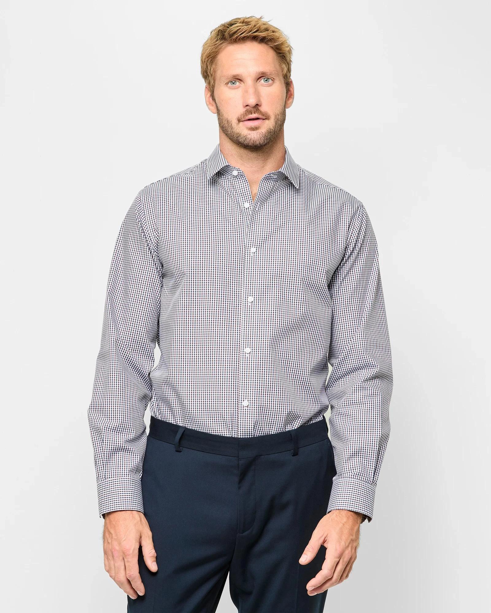 1 Australian Cotton Long Sleeve Shirt - Preview CHOCOLATE TATTERSALL, 1 of 5