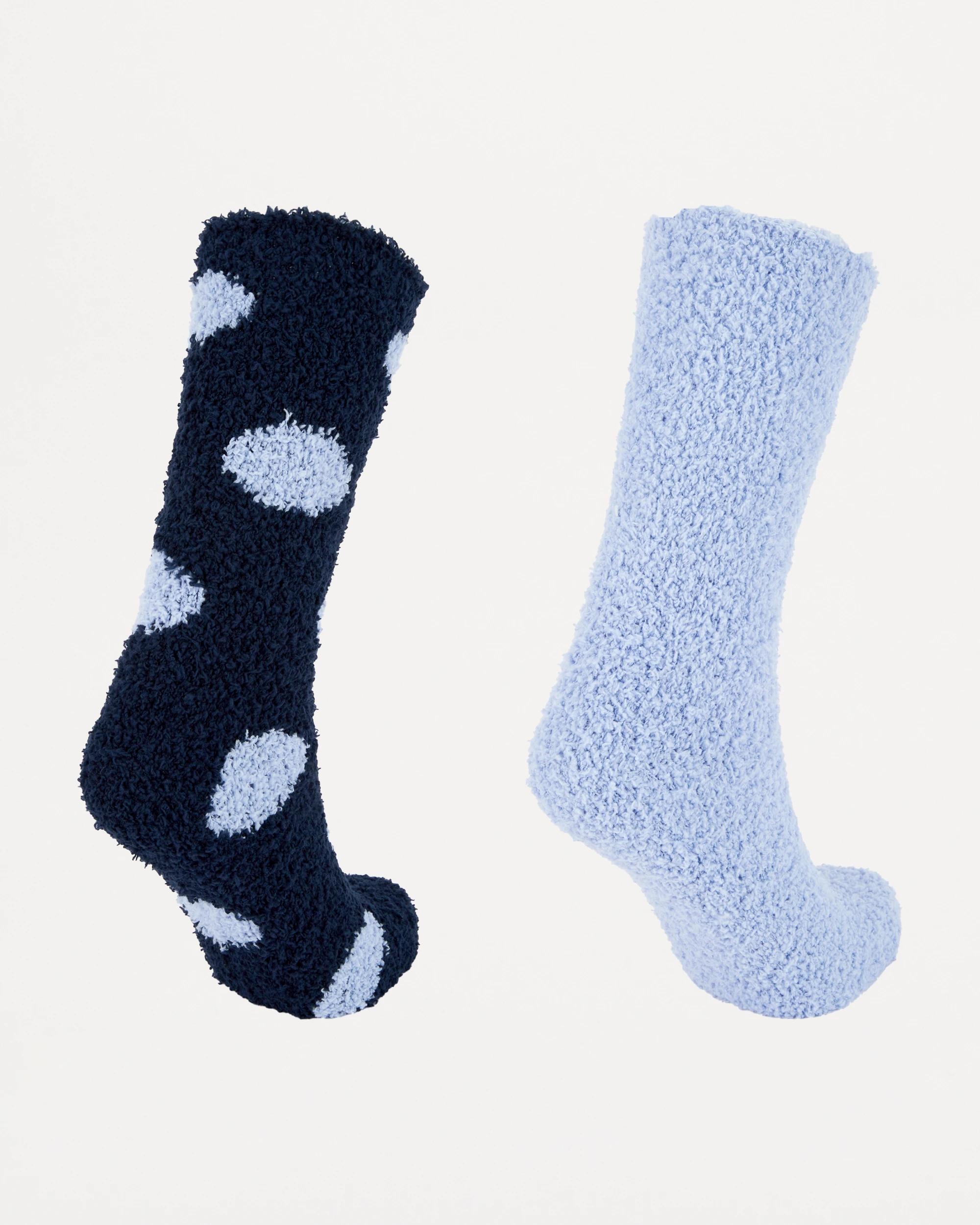 2 2 Pack Plush Home Socks Spots, 2 of 3