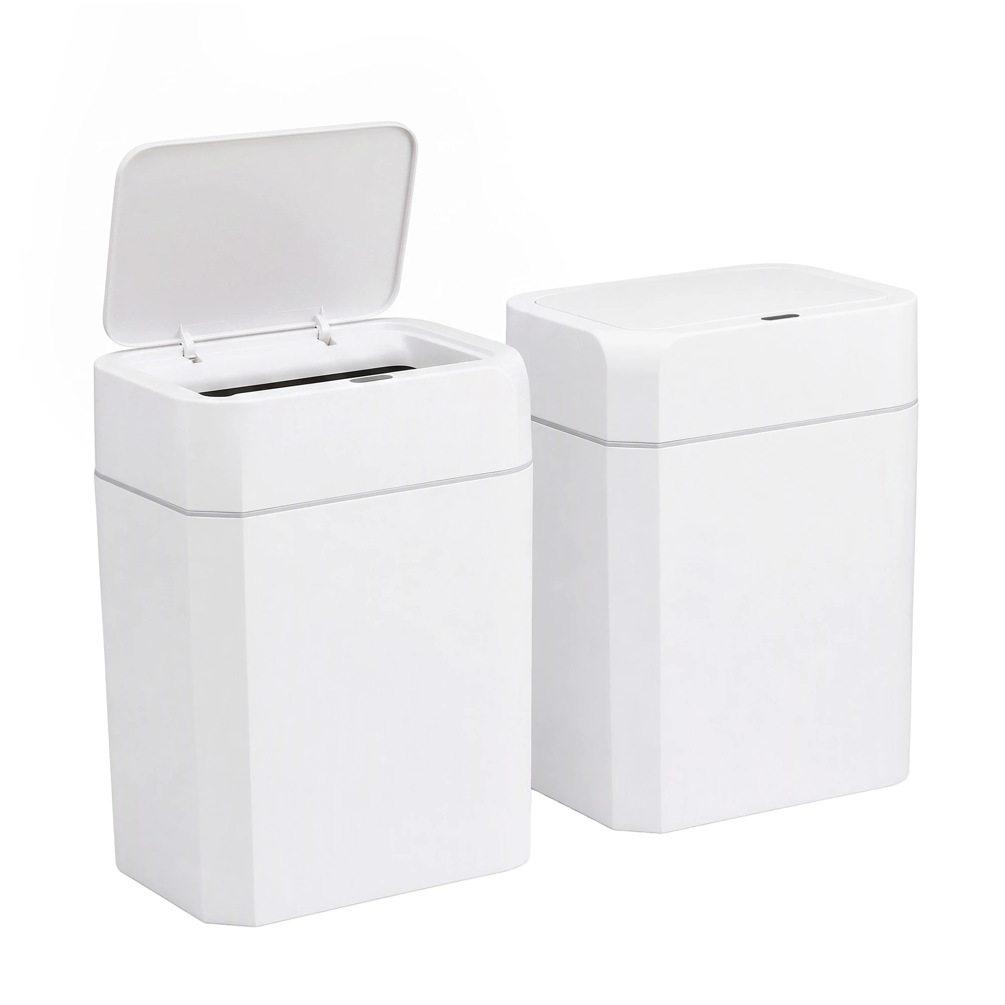 1 Artiss Rubbish Bin 12L 2-Pack Sensor Kitchen Automatic Motion Touchless - White, 1 of 9