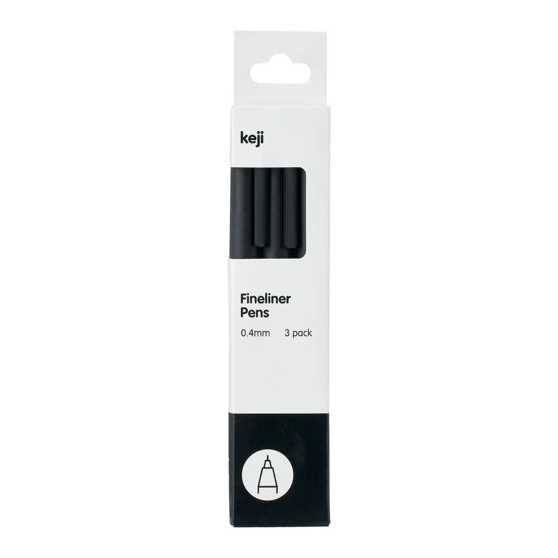 1 Keji Fineliners 0.4mm Assorted 3 Pack, 1 of 2