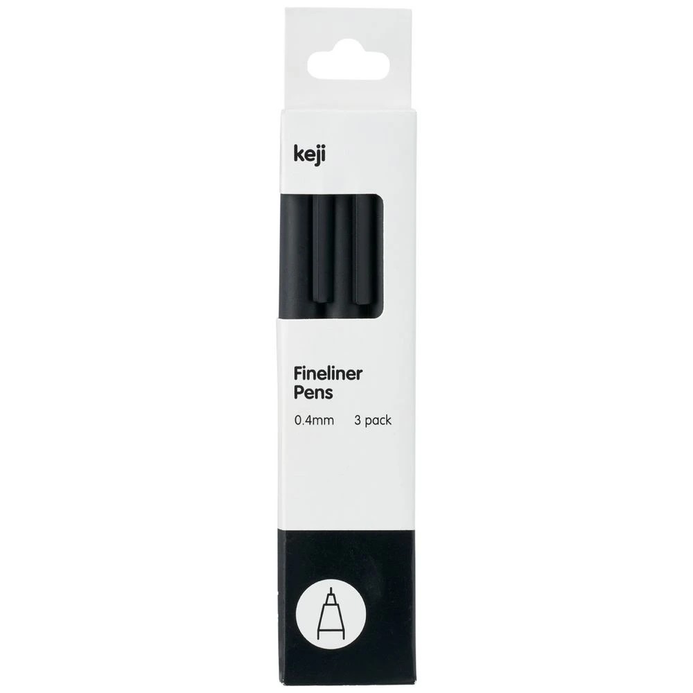 1 Keji Fineliners 0.4mm Assorted 3 Pack, 1 of 2