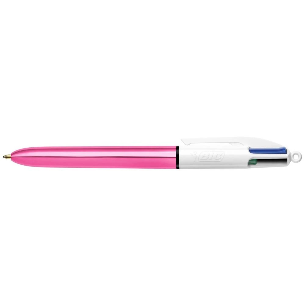 1 BIC 4 Colours Shine Ballpoint Pen Pink, 1 of 6