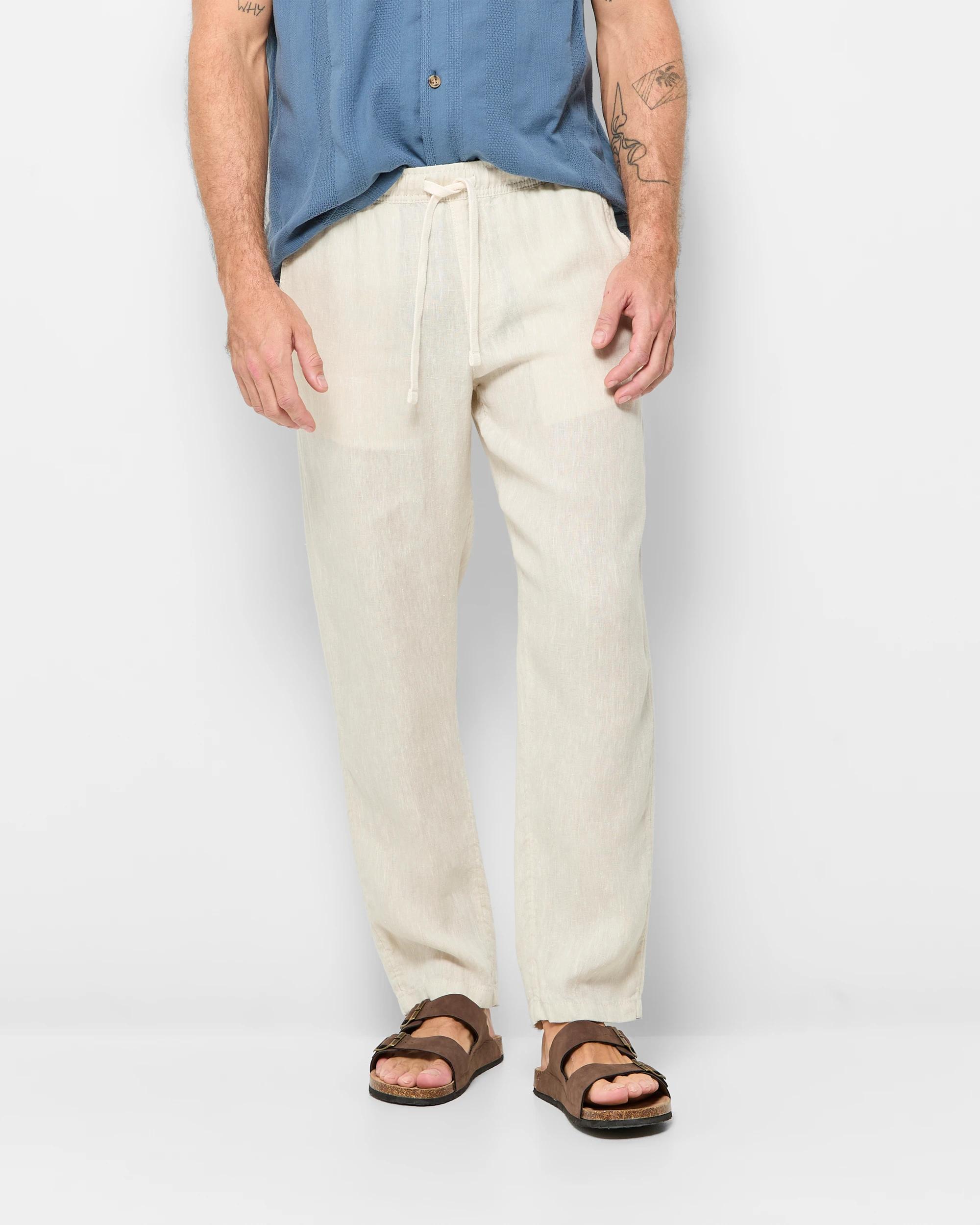 1 Target European Linen Pants LIGHT STONE, 1 of 5