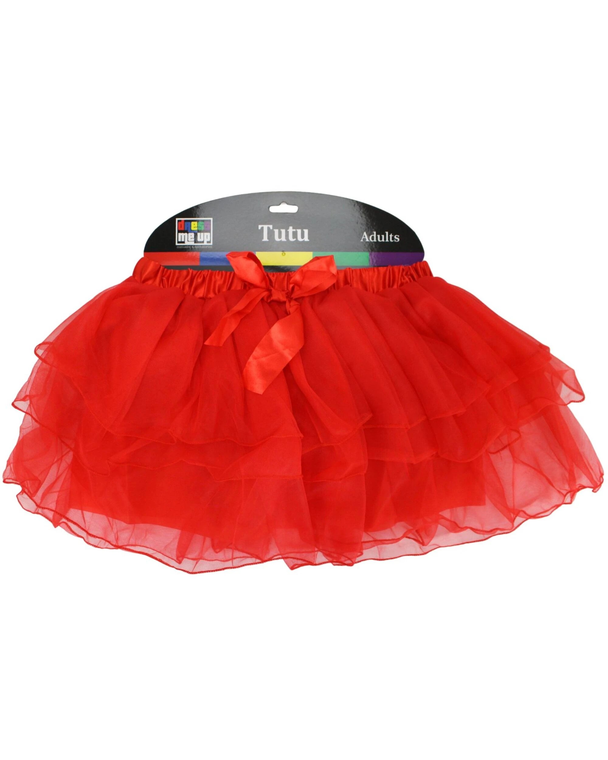 2 Gold Star Adult Layered Deluxe Tutu - ONE SIZE - Red, 2 of 3