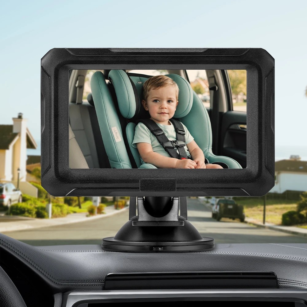 3 PlayPals Baby Car Camera Infant Monitor Rotation Night Vision HD 1080P - Black, 3 of 3