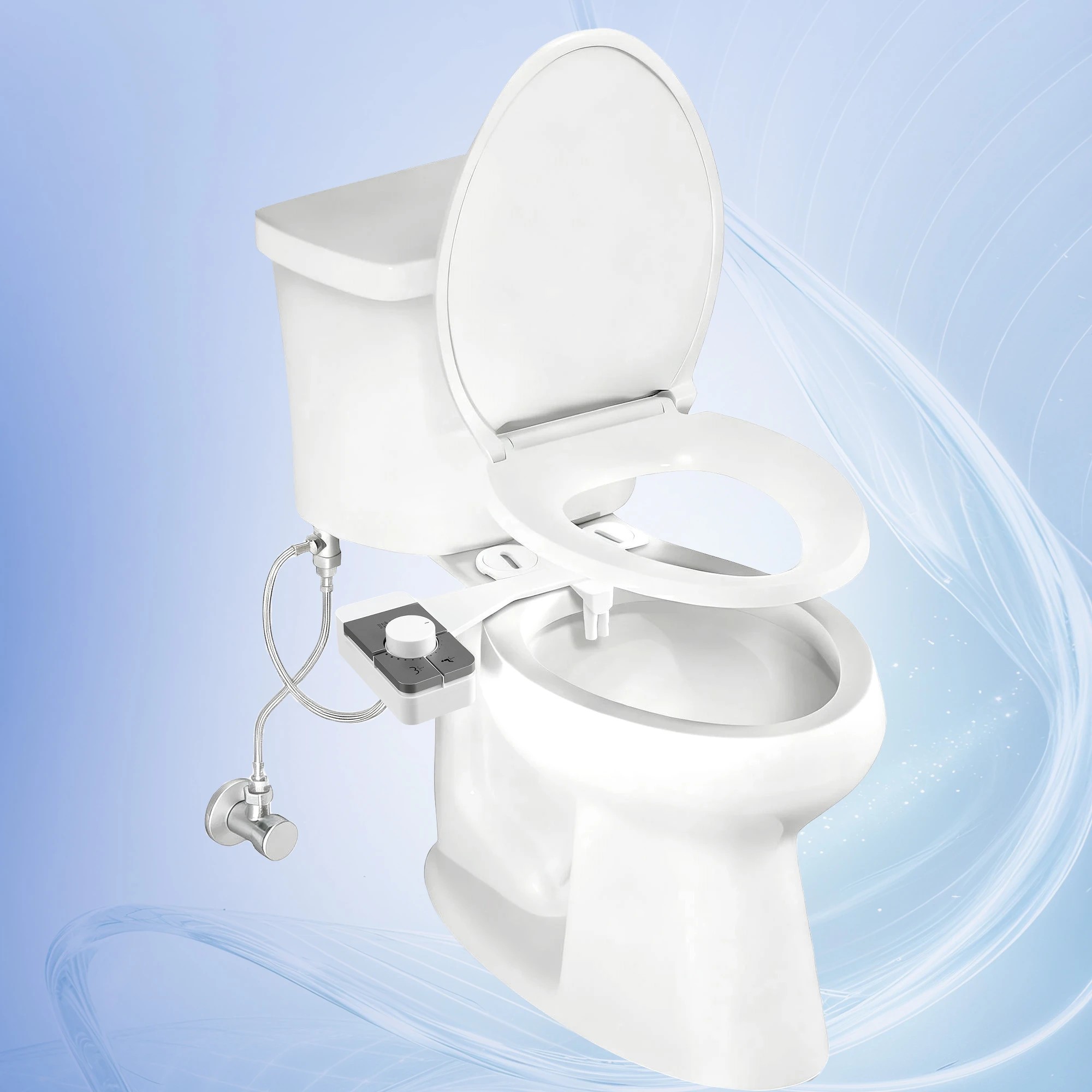 6 Cefito Ultra-Slim Bidet Attachment for Toilet Detachable Cold Water Bidet - White, 6 of 7