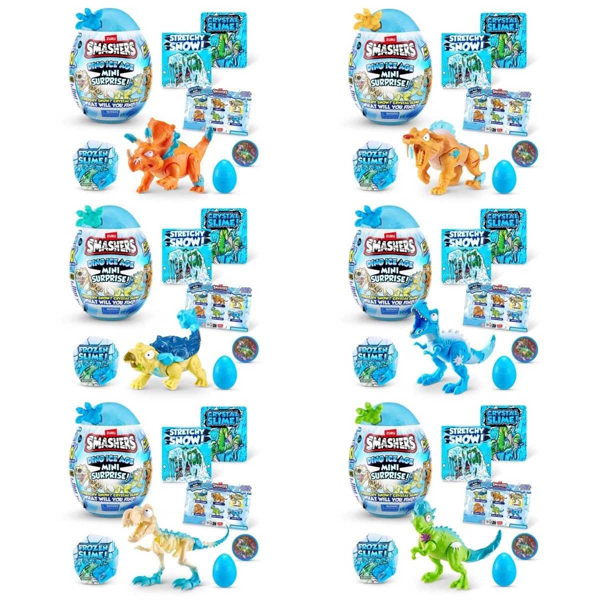 1 10 Piece Zuru Smashers Dino Ice Age Mini Surprise Egg - Assorted, 1 of 7