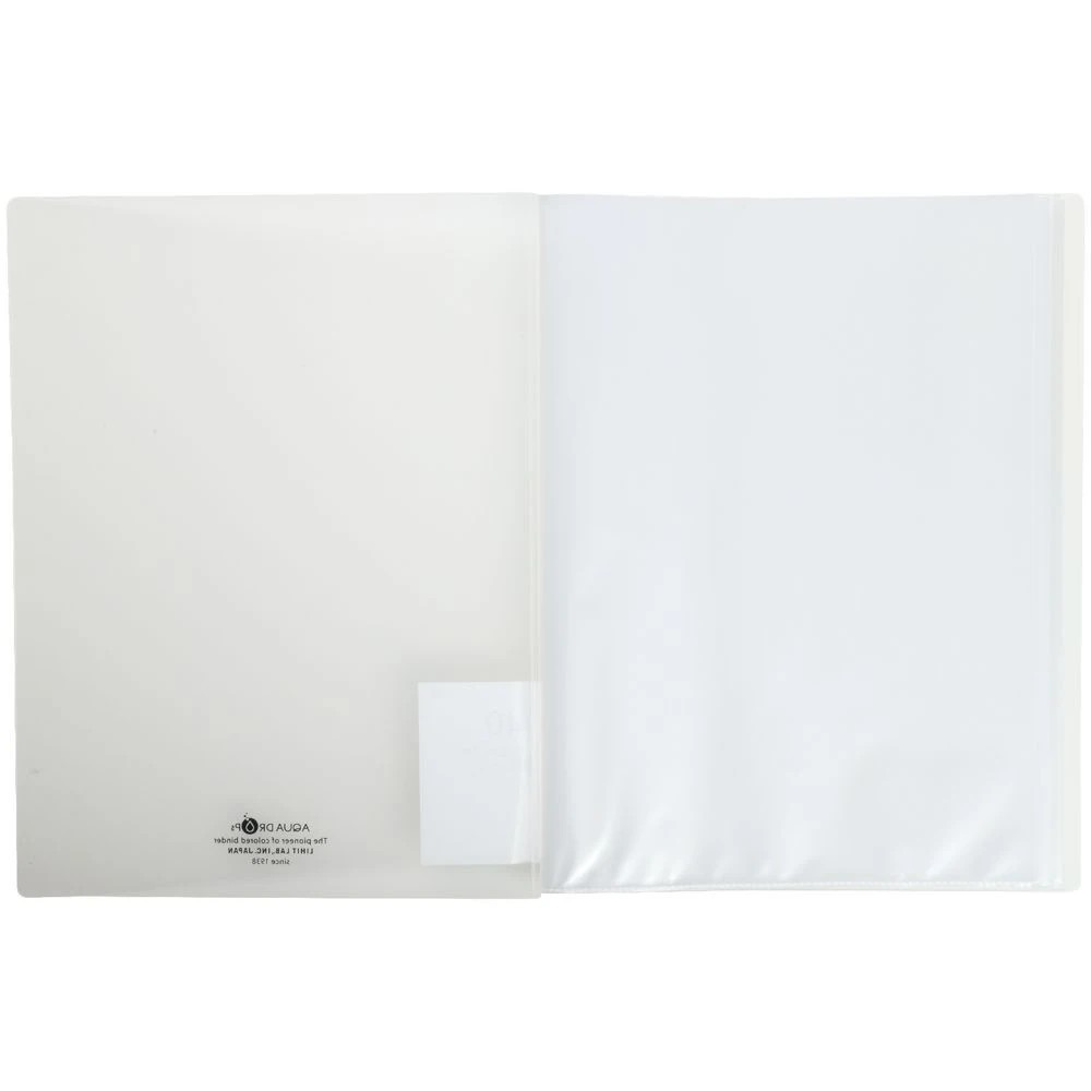 3 Aqua Drops A4 Display Book 40 Pocket Fixed Clear, 3 of 4