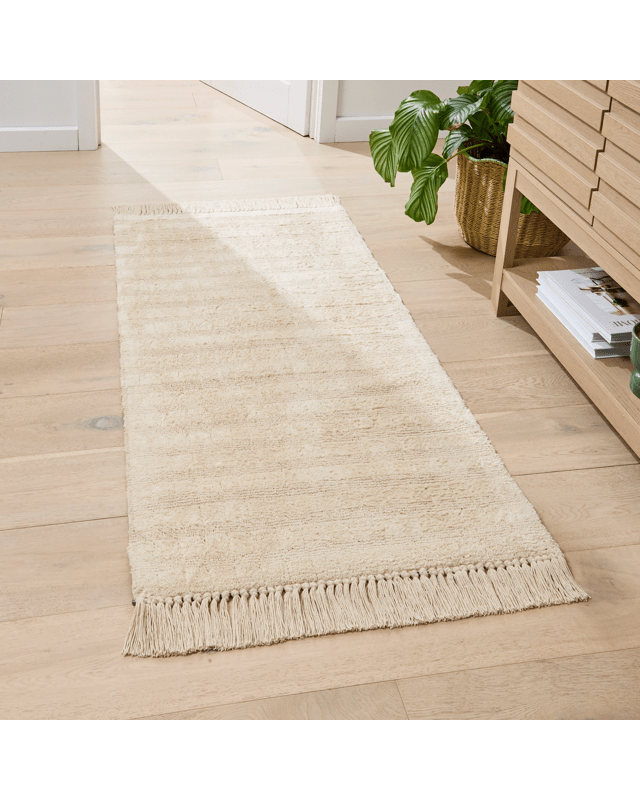 Nina Woven Rug - Beige, Small - 140cm x 