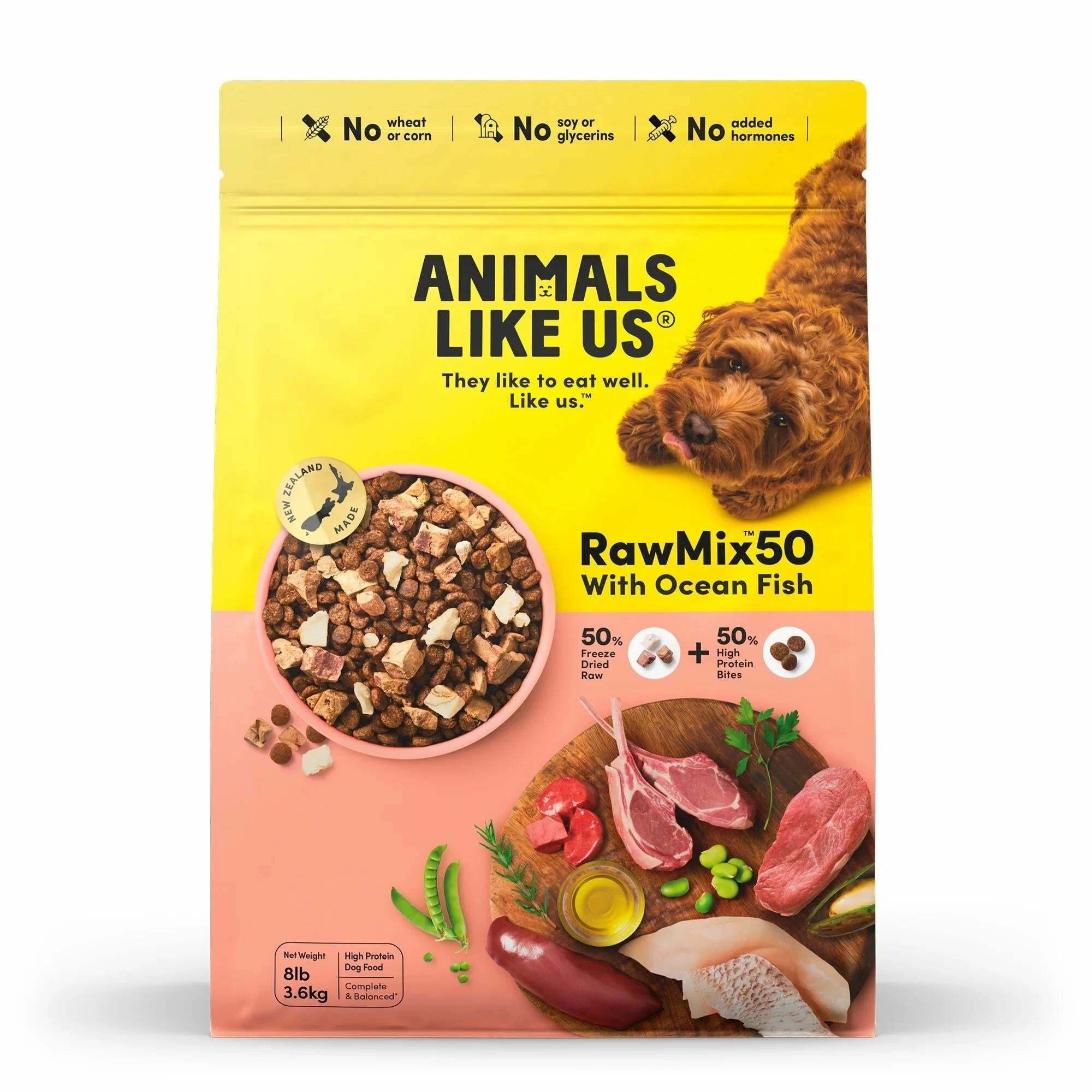 1 Animals Like Us - Rawmix50 With Ocean Fish Dog Food 340g, 1 of 1