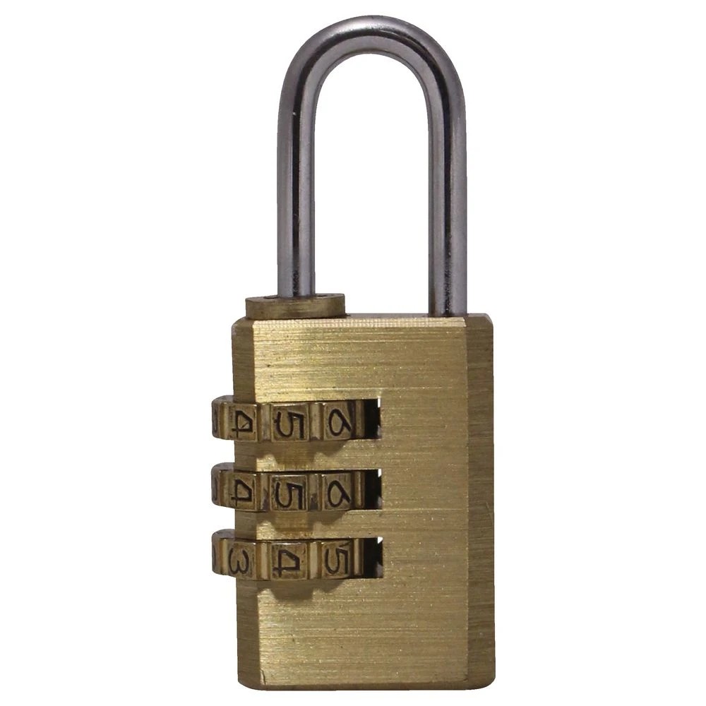 2 J.Burrows Brass 3-Digit Combination Lock 20mm, 2 of 3