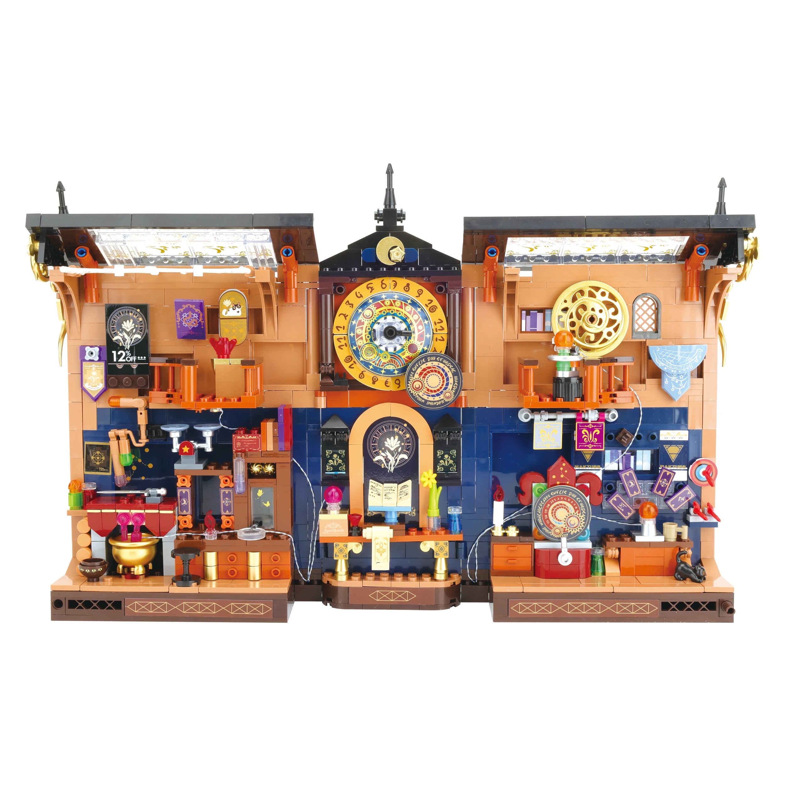 3 896 Piece Mini Blocks Building Series: Light Up Book Nook Playset, 3 of 7
