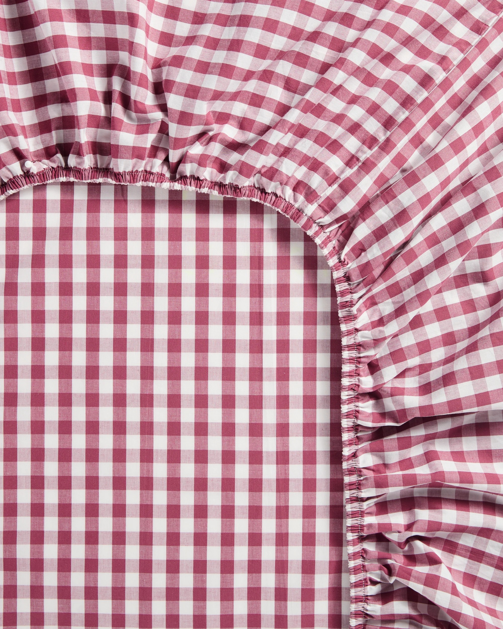 2 Target Gingham Australian Cotton Mix & Match Fitted Sheet - King Bed - Pink, 2 of 4