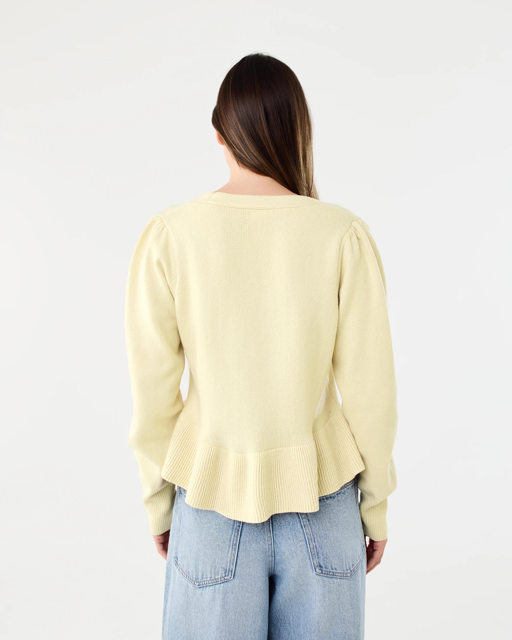 3 Peplum Cardigan Vanilla, 3 of 6