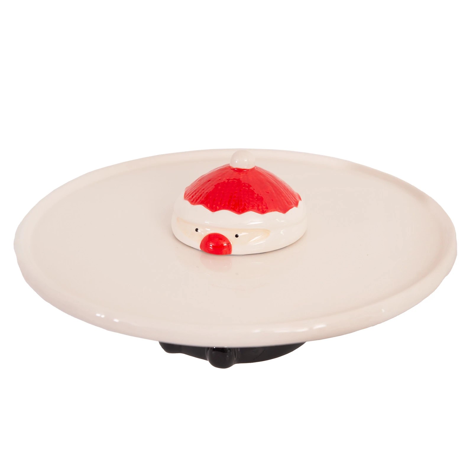 3 Bread and Butter Santa Footed Cake Plate 29 x 12.5cm - White, 3 of 3