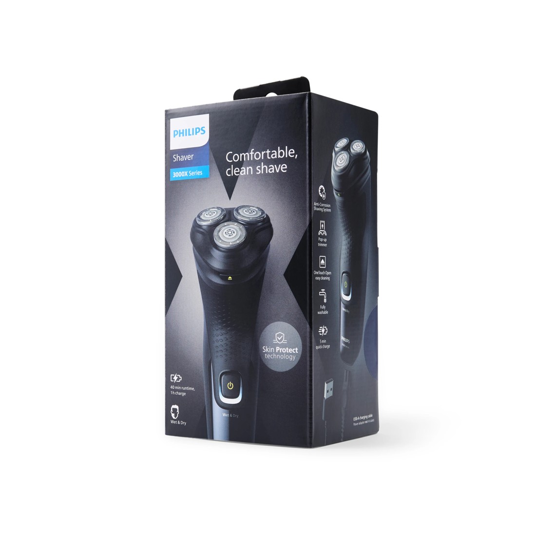 1 Philips Shaver 3000X Series - Black, 1 of 4