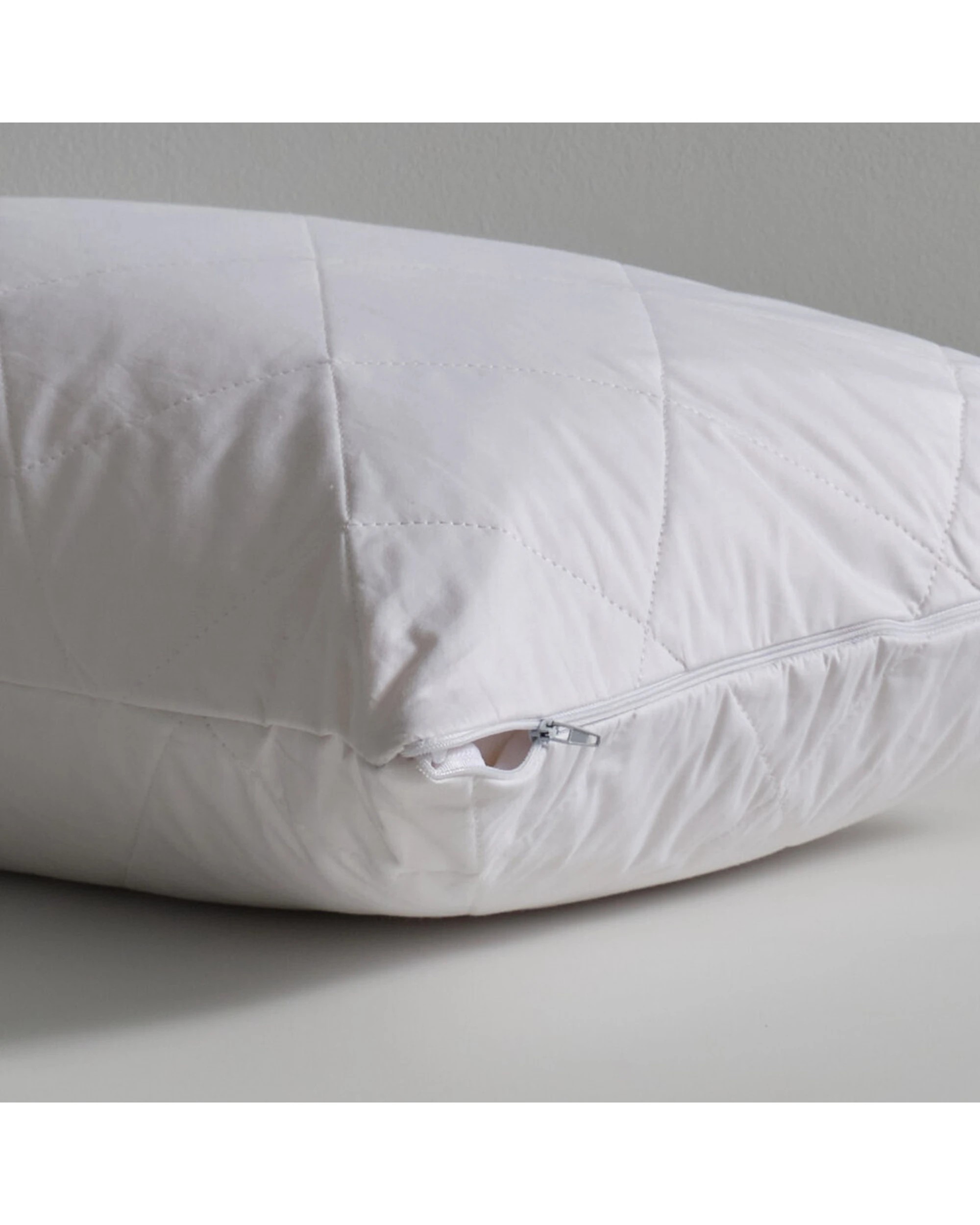 1 Canningvale Cotton Pillow Protector 200GSM Quilted Zip Closure 48x73cm - White, 1 of 1