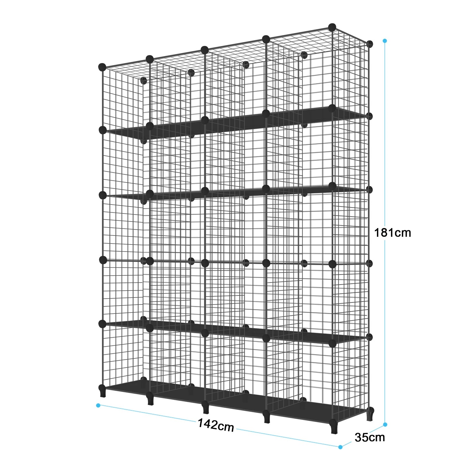 1 LUXSUITE 20 Cube Storage Organizer Ball Rack, 1 of 5