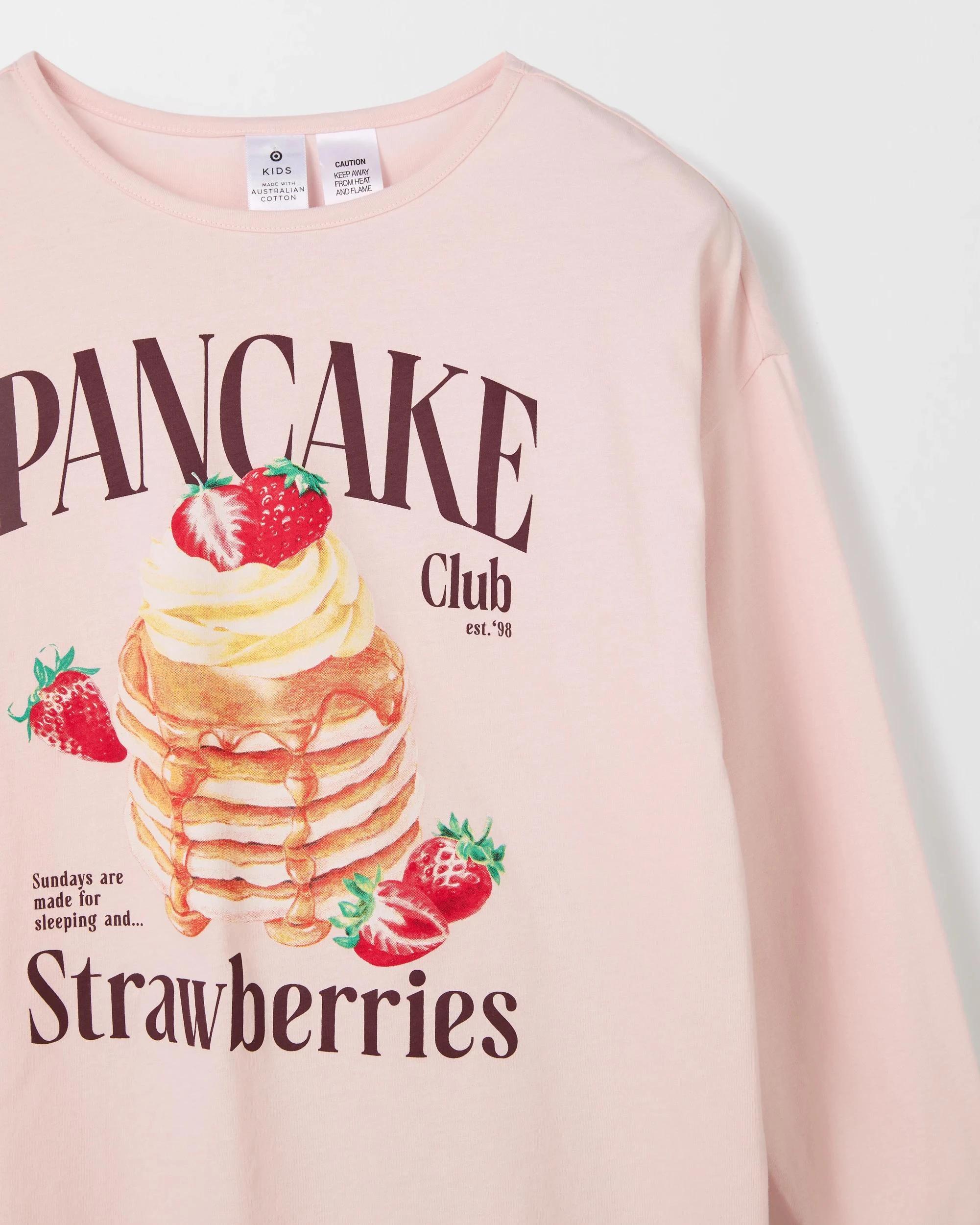 2 Target Kids Australian Cotton Older Girls Knit Pyjama Set PINK PANCAKE, 2 of 4