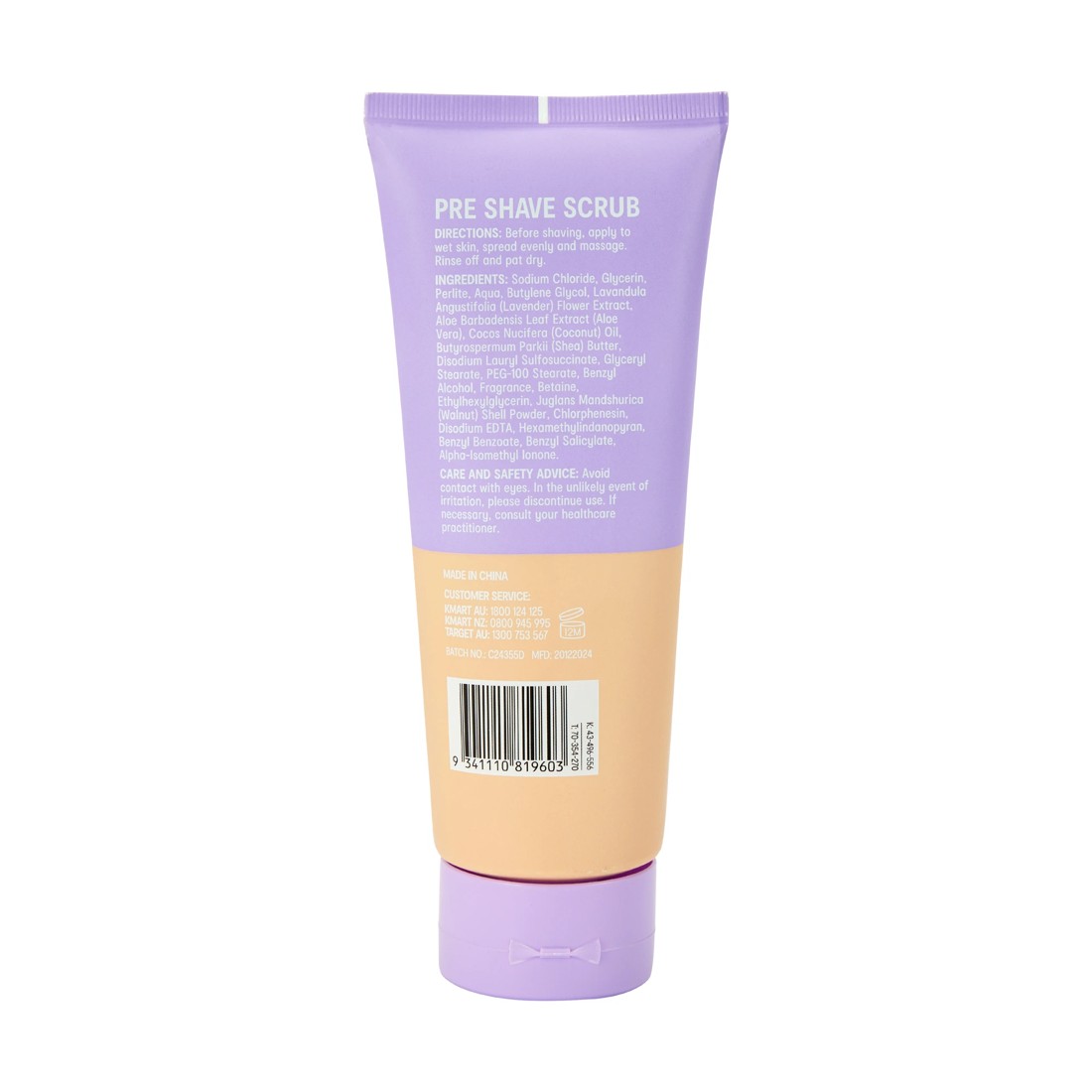 3 OXX Bodycare Sweet Cheeks Pre-Shave Scrub 200ml - Aloe Vera Extract, Lavender Extract, Coconut Oil and Shea Butter, 3 of 3