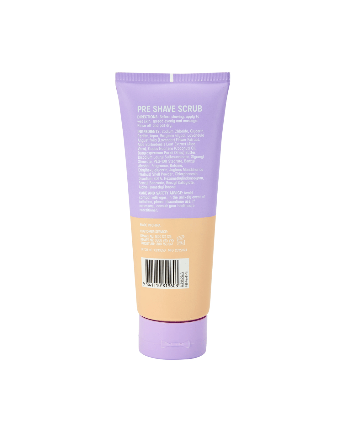 3 OXX Bodycare Sweet Cheeks Pre-Shave Scrub 200ml - Aloe Vera Extract, Lavender Extract, Coconut Oil and Shea Butter, 3 of 3