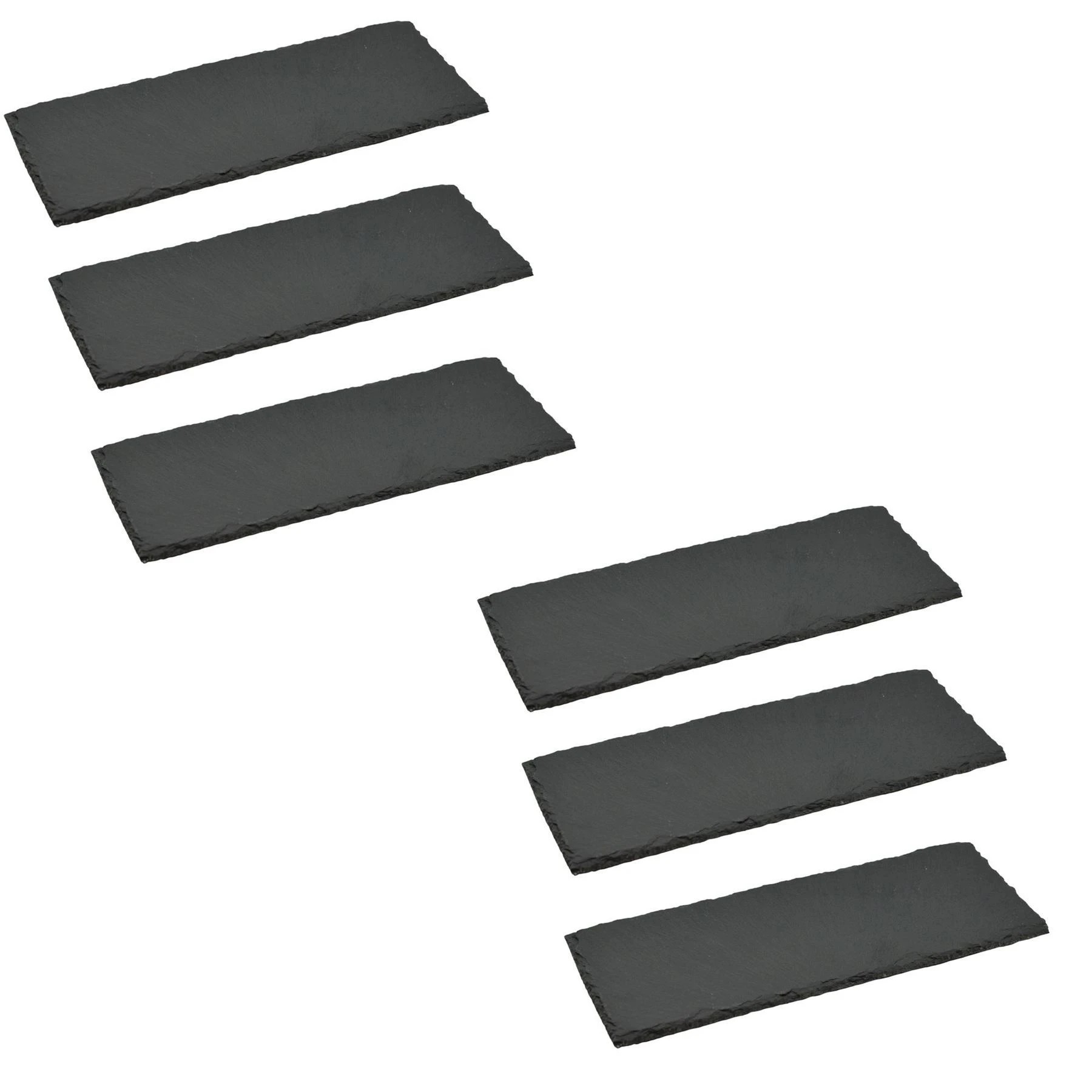 1 Argon Tableware Slate Food Starter Side Plate - 29 x 12 cm - Pack of 6 - Grey, 1 of 5