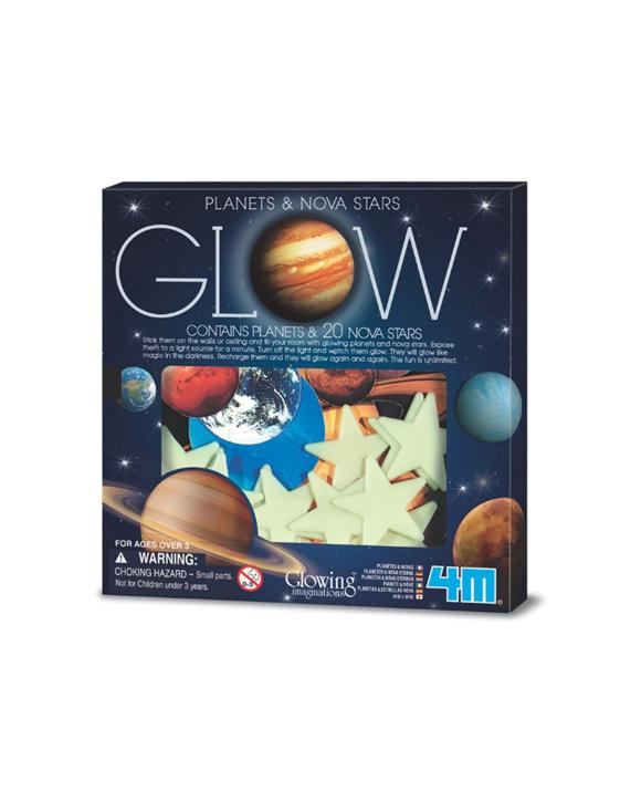 4M Glow Planets & Nova Stars Box Set Bedroom Decor Kids Activity