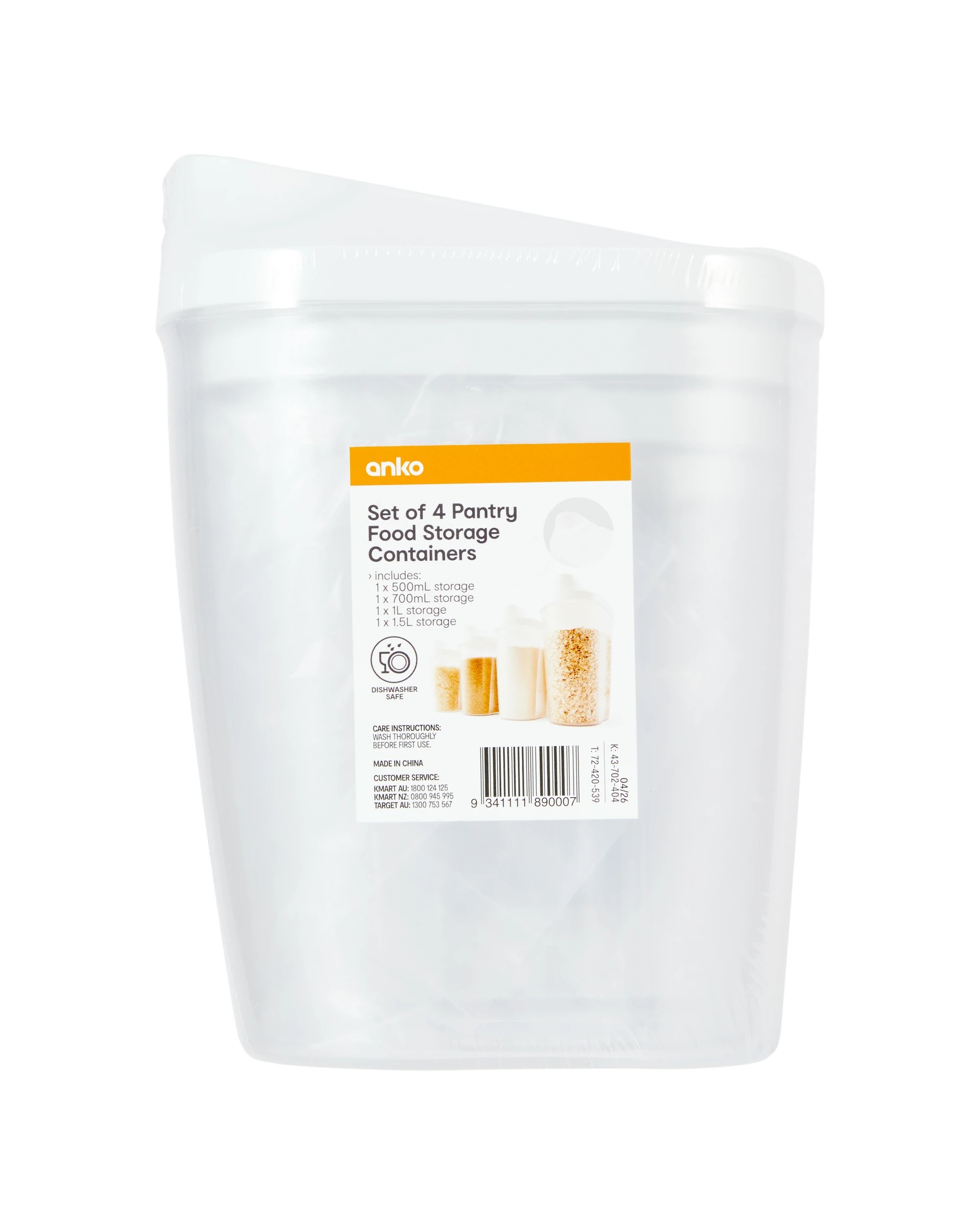 7 Set of 4 Pantry Food Storage Containers, 7 of 7