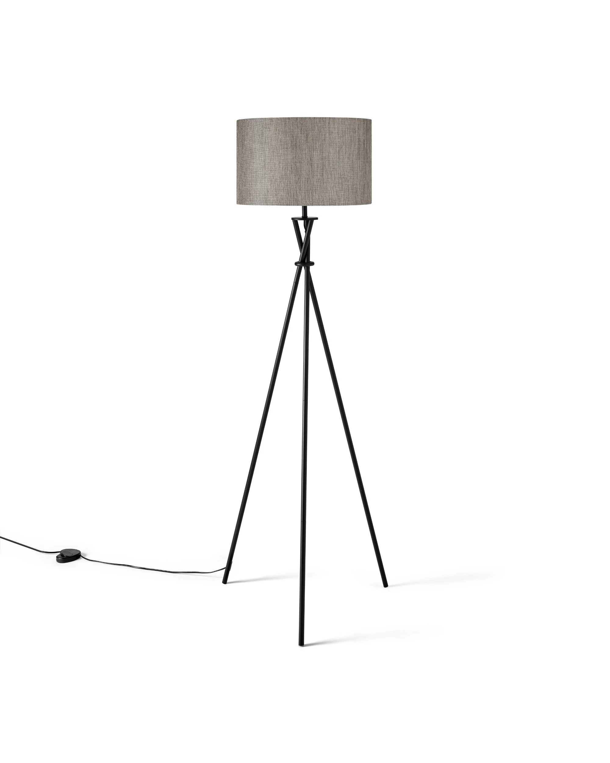 3 Sherwood Lighting Art Deco Tripod Floor Lamp - Grey, 3 of 7