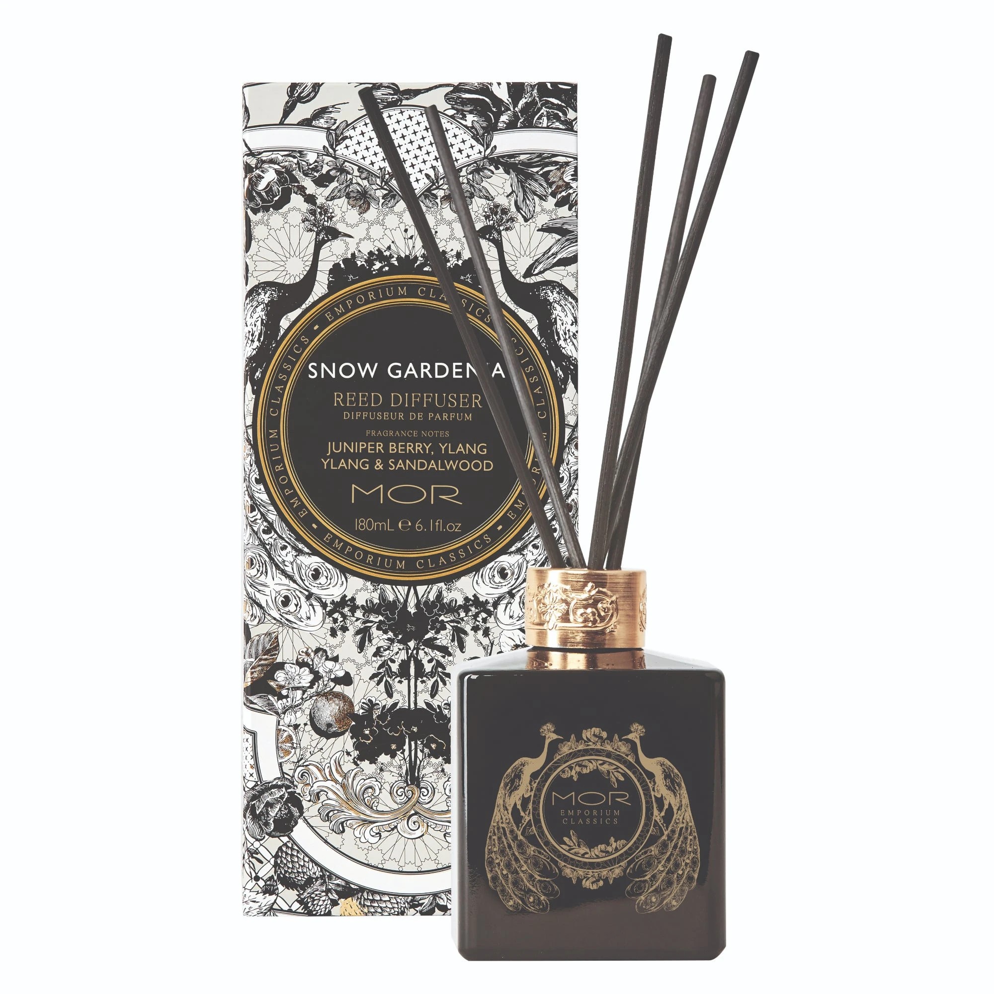 3 MOR Emporium Classics Snow Gardenia Candle and Reed Diffuser Set - White, 3 of 3