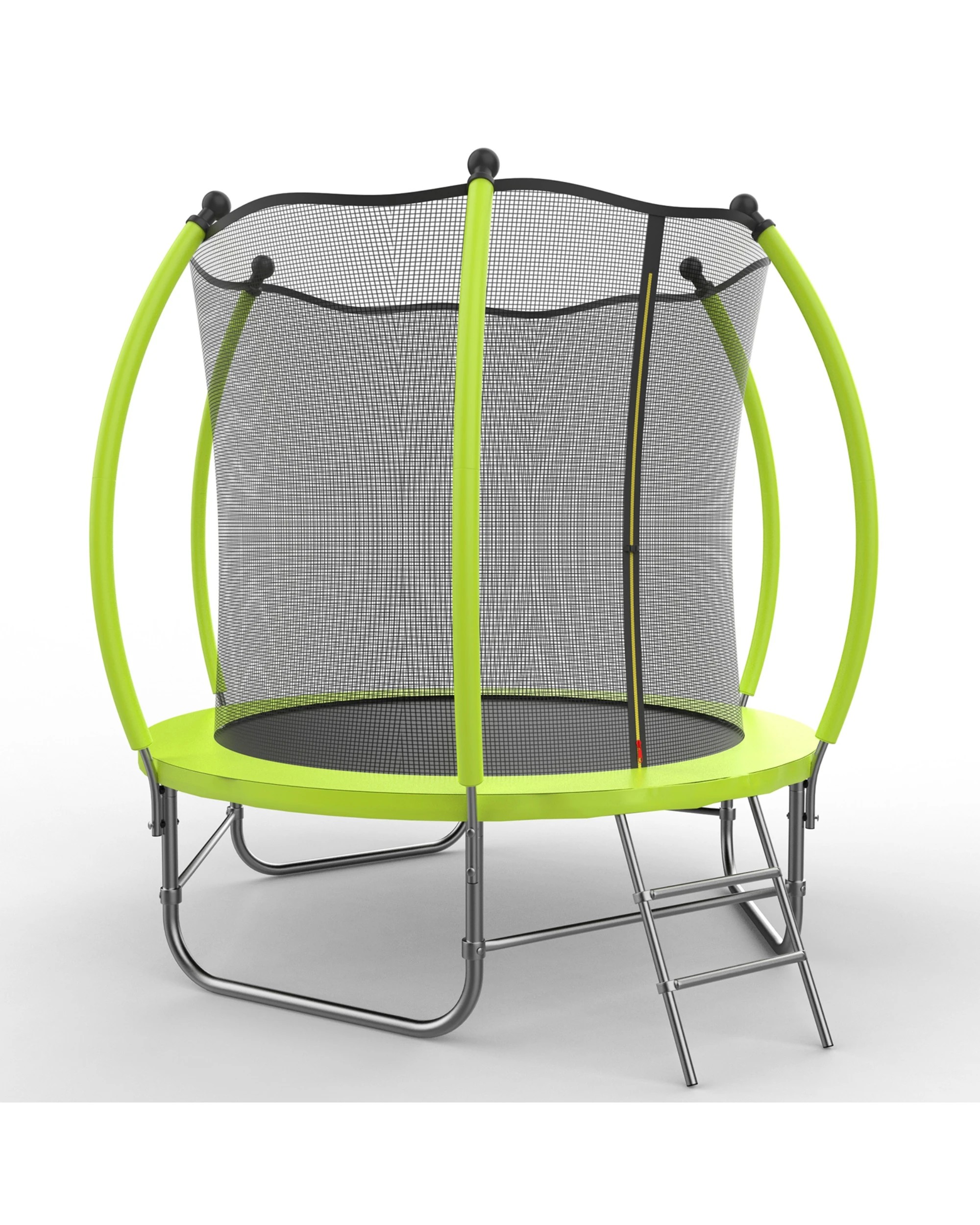 2 Advwin 8FT Trampoline Outdoor for Kids w/Safety Enclosure Net, Ladder, Max Limit 150 kg，Green, 2 of 6