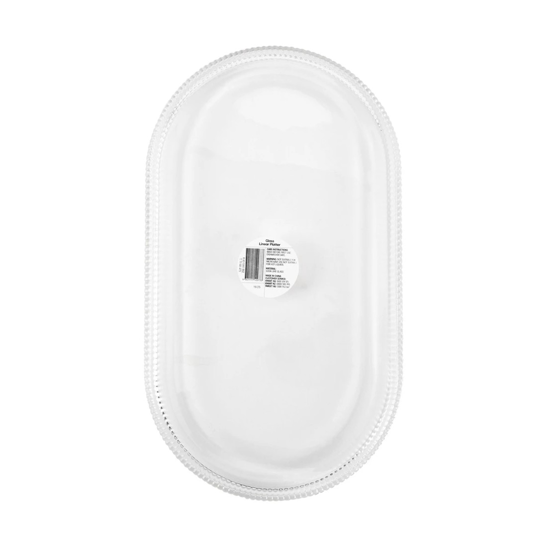 4 Clear Glass Linear Platter, 4 of 4