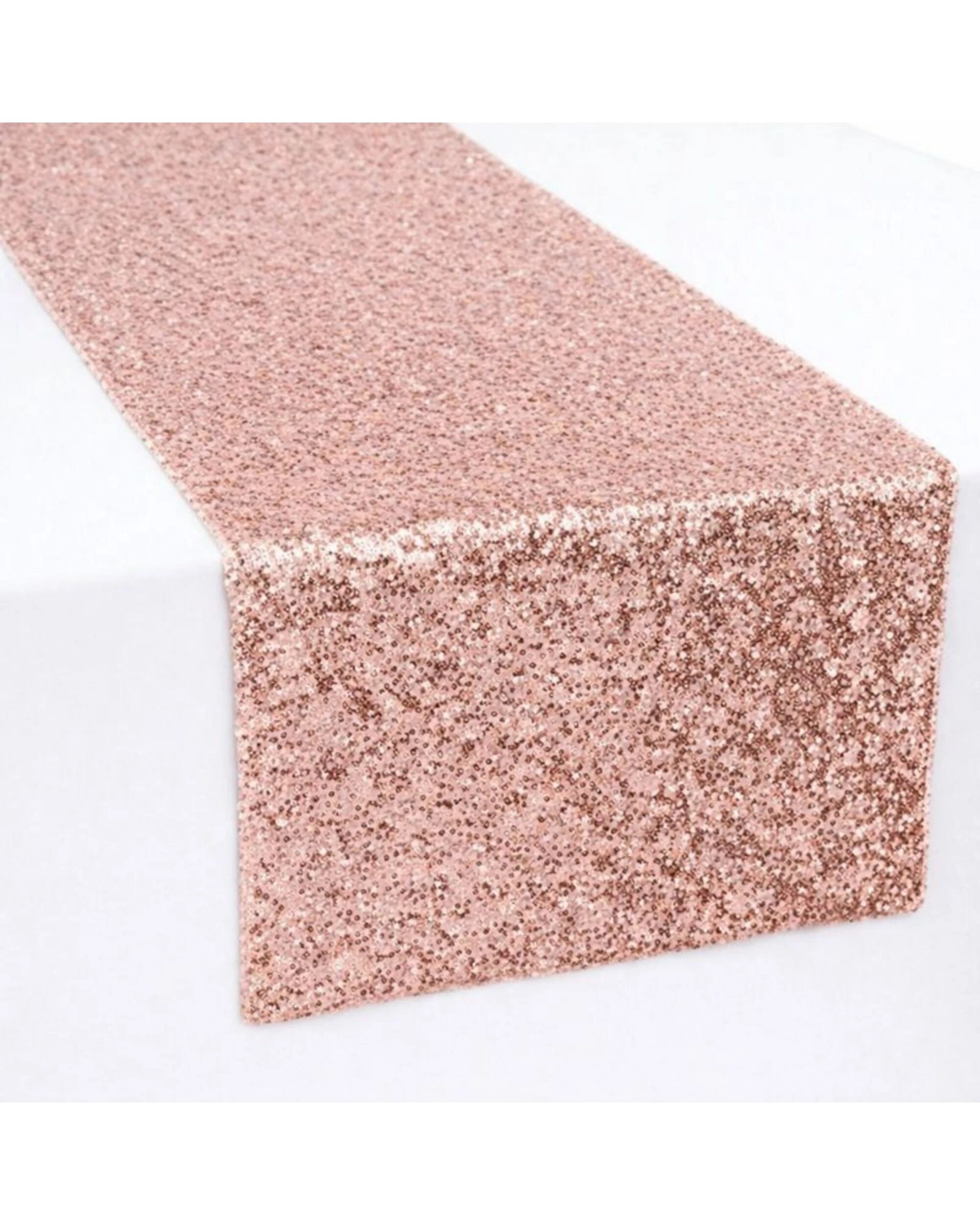 1 Partyrama Rose Gold Sequin Table Runner 30cm x 180cm, 1 of 2