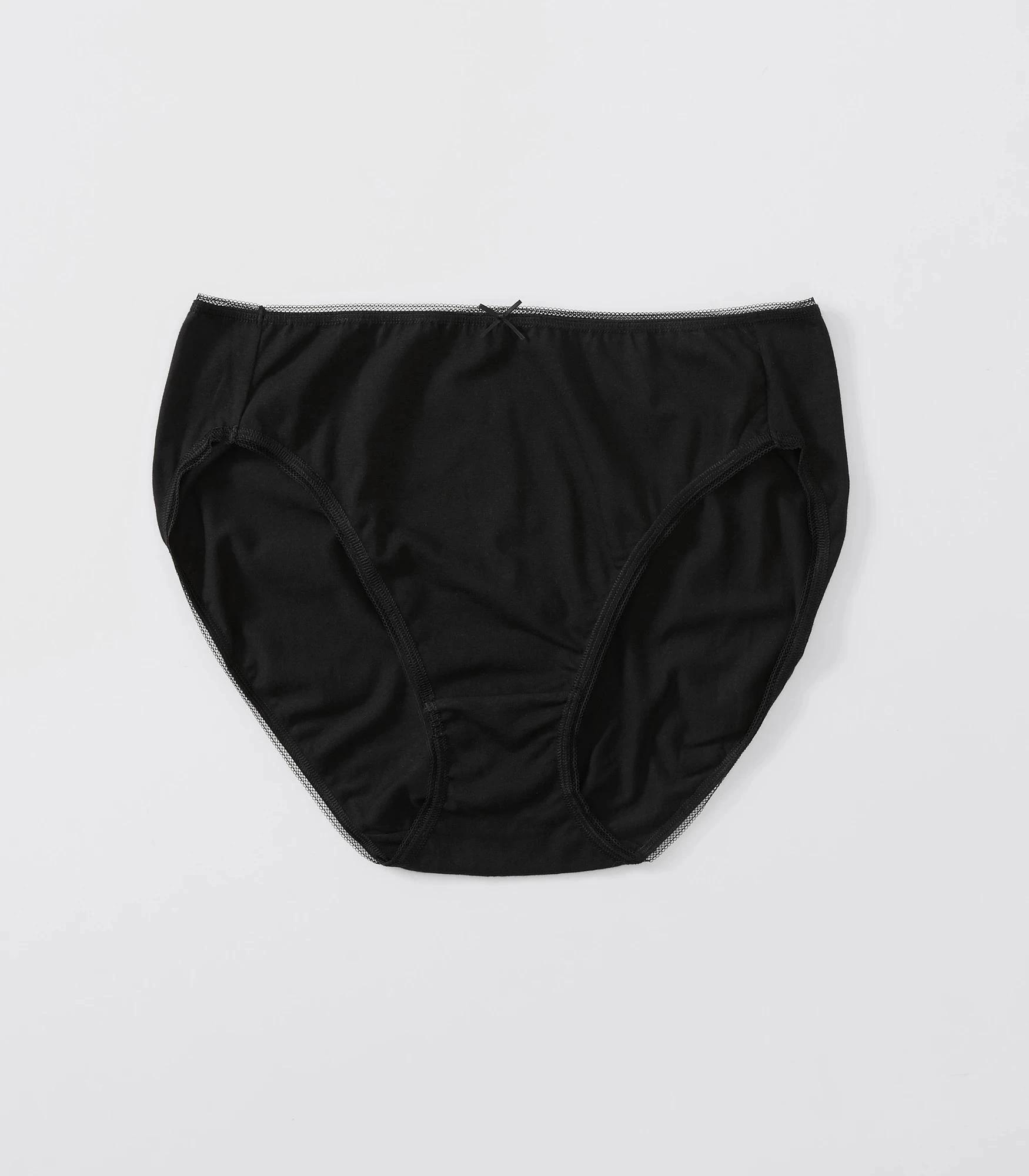 2 Target Women's Cotton/Elastane High Cut Briefs 5 Pack FF BLACK, 2 of 3