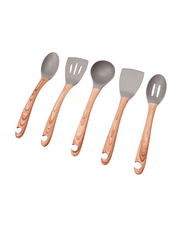 Wood Look Utensils Set