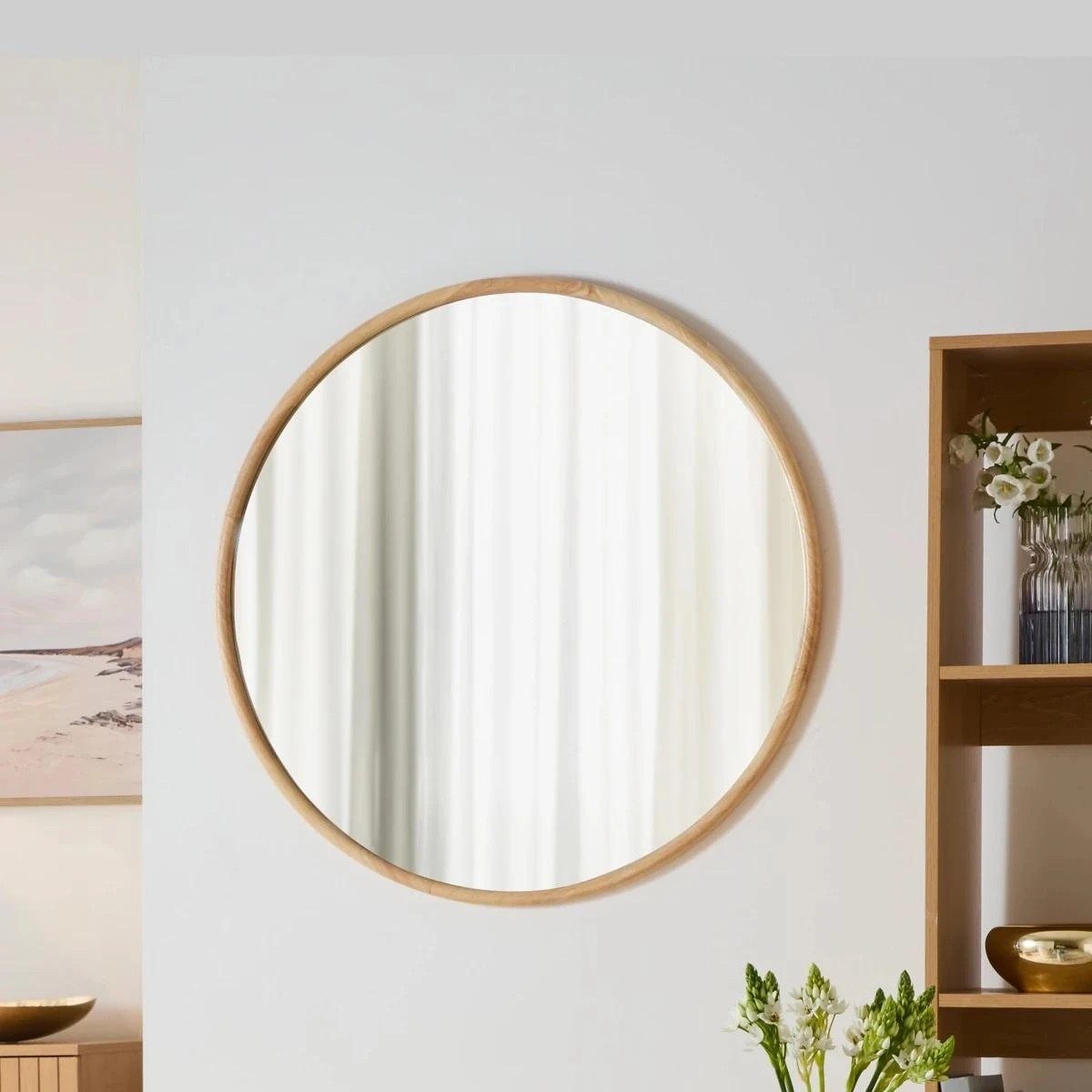 7 Wooden Framed Mirror - 80cm, 7 of 8
