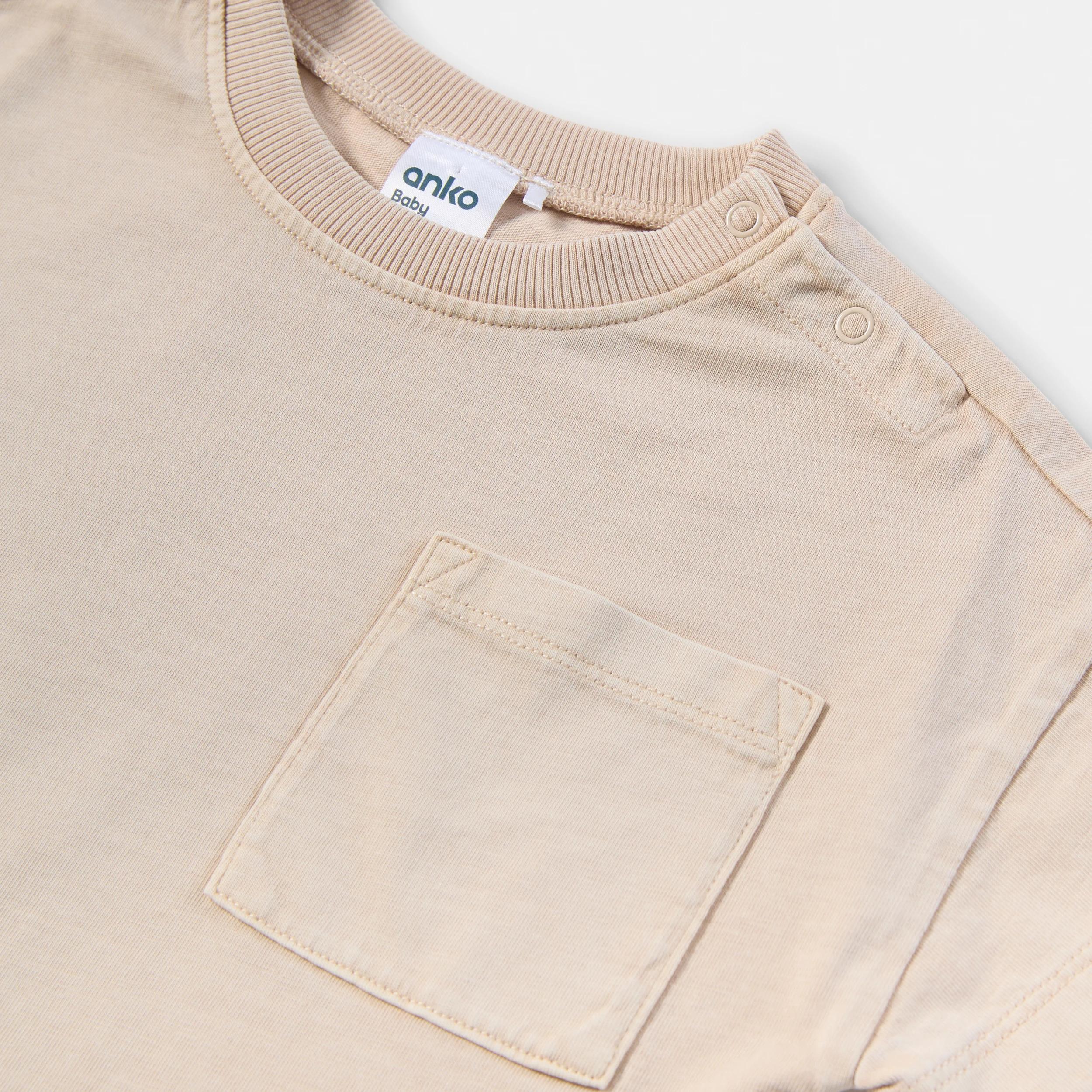 6 2 Pack Short Sleeve Oversized Wash T-shirt BEIGE, CHARCOAL, 6 of 6