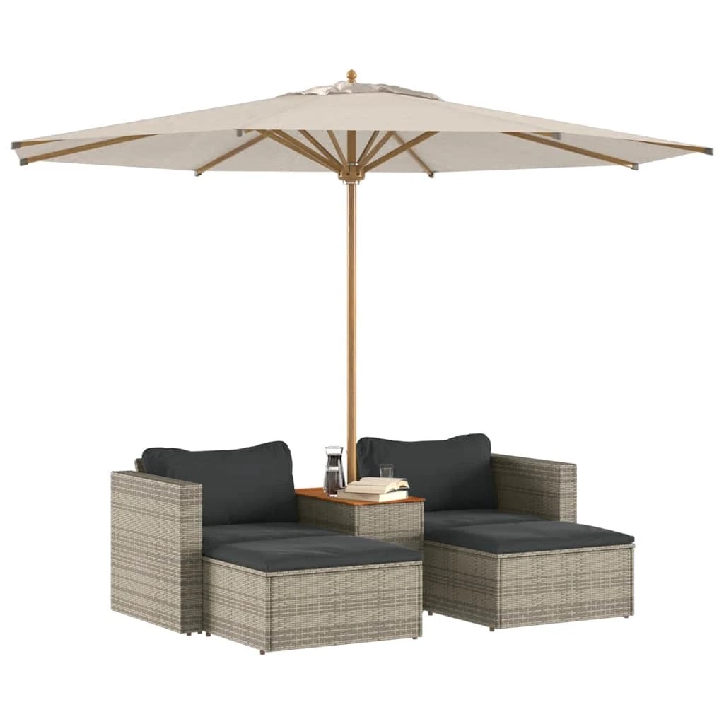 4 vidaXL garden sofa set Modular - Grey, 4 of 9