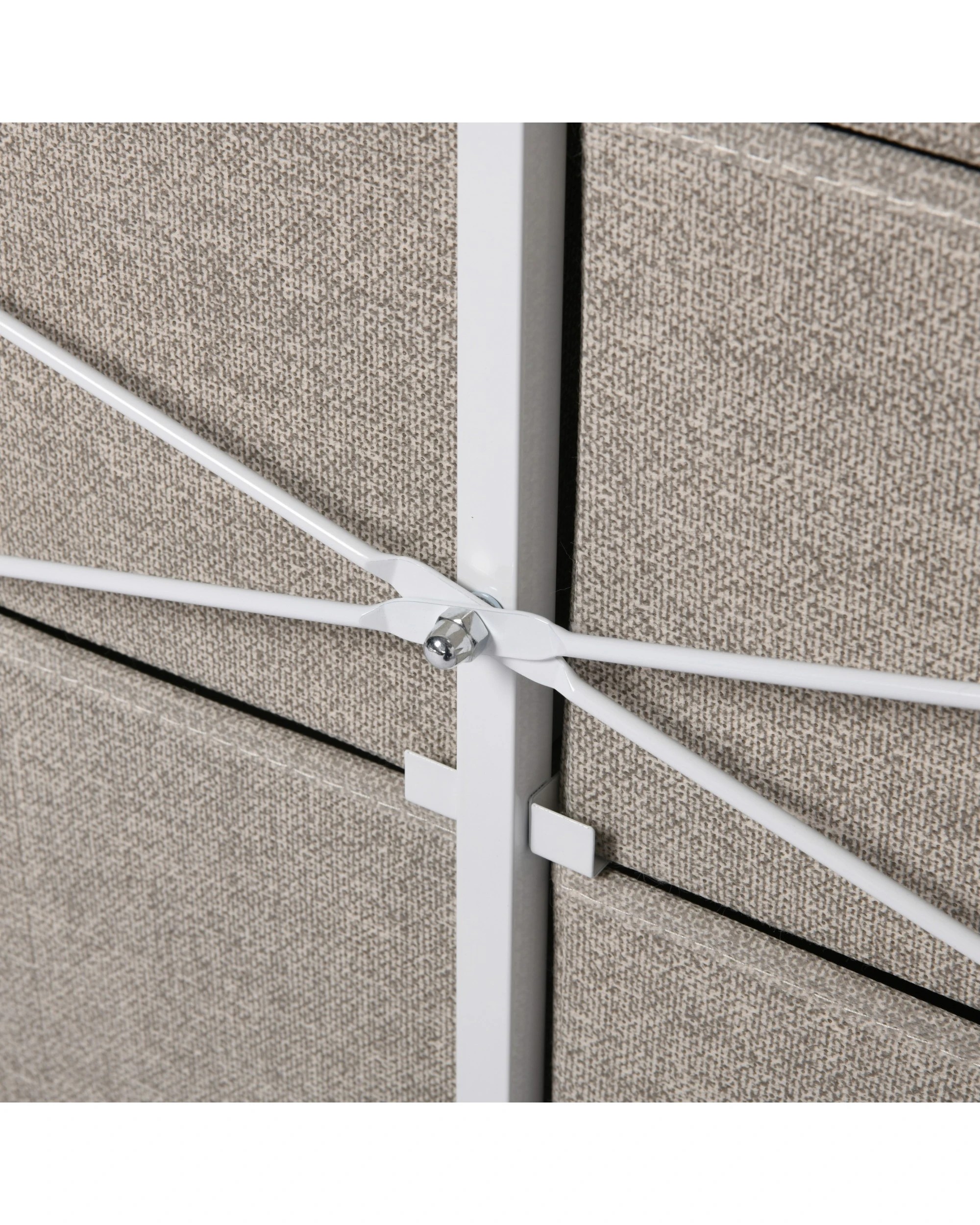 6 Sherwood Luna 6 Drawer Fabric Home Storage Dresser - Cream, 6 of 8