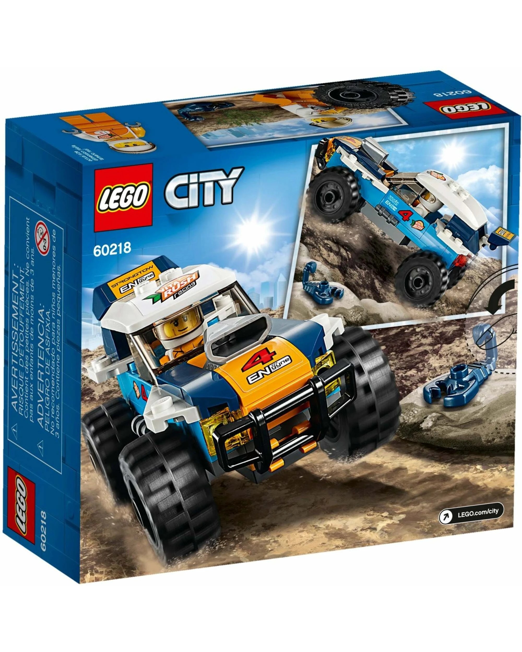 3 LEGO 60218 Desert Rally Racer Car Toy with Minifigure, 3 of 3