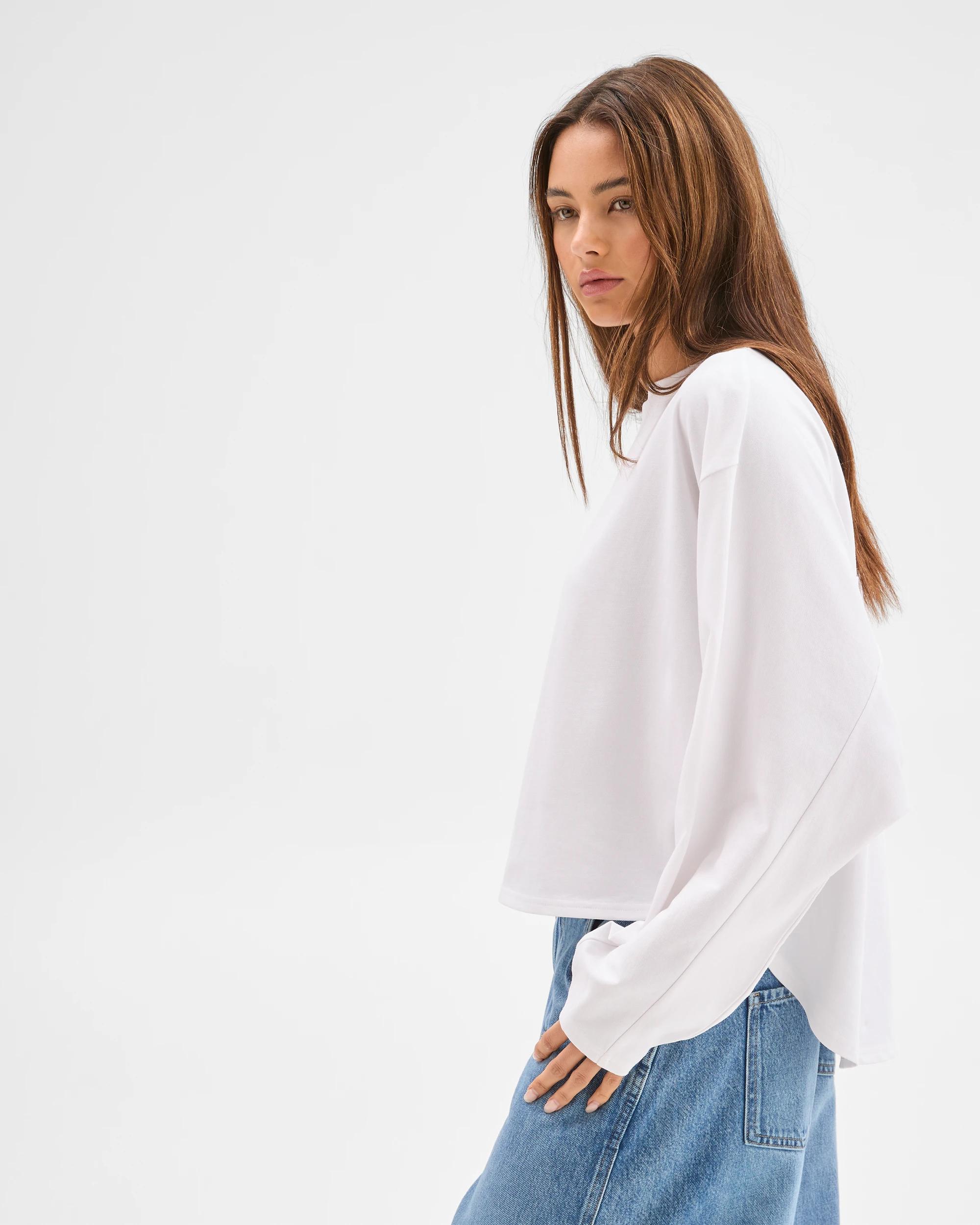 2 Lily Loves Australian Cotton Dolman Sleeve T-Shirt WHITE, 2 of 5