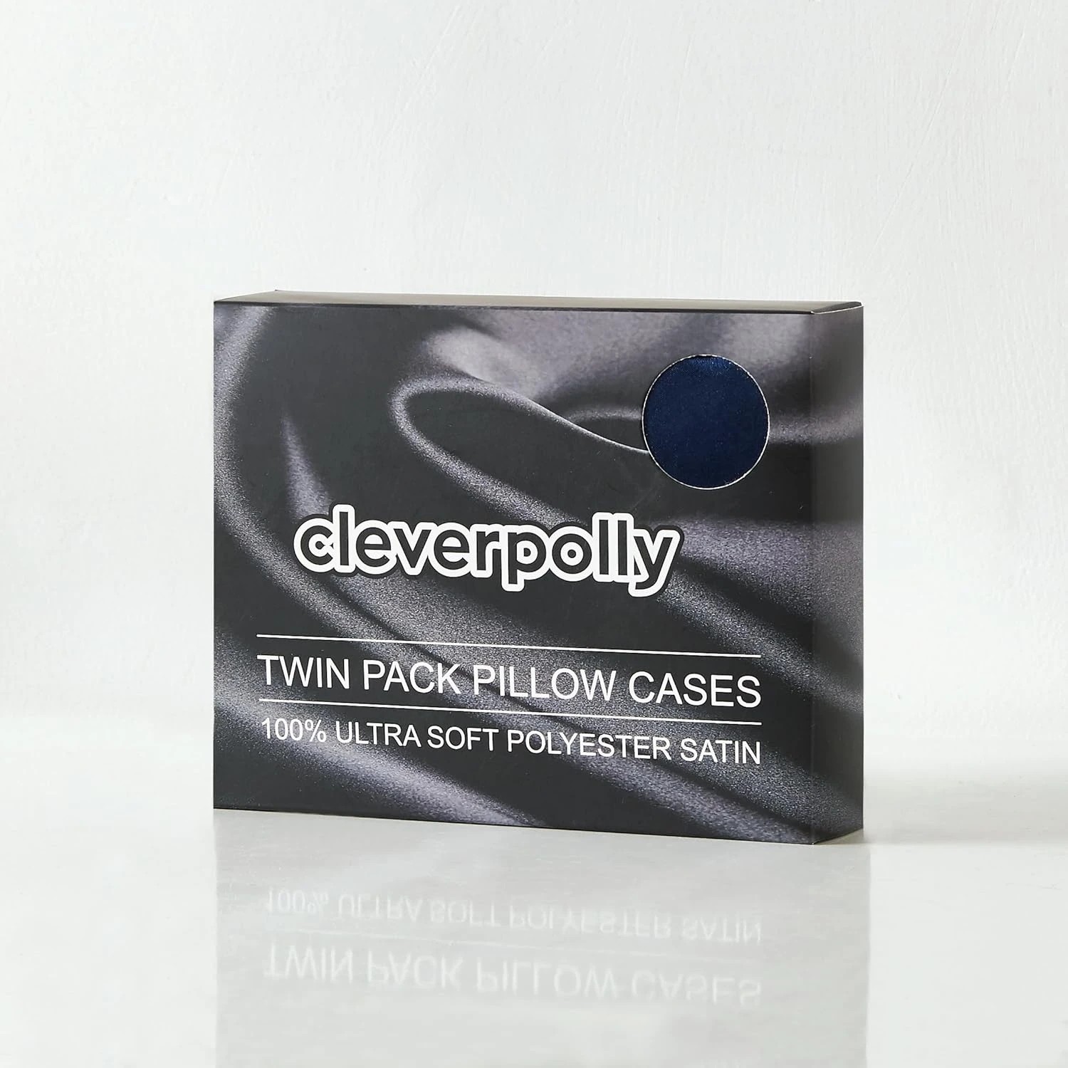 4 CleverPolly 2-Pack Polyester Satin Pillowcases - Navy Blue, 4 of 4
