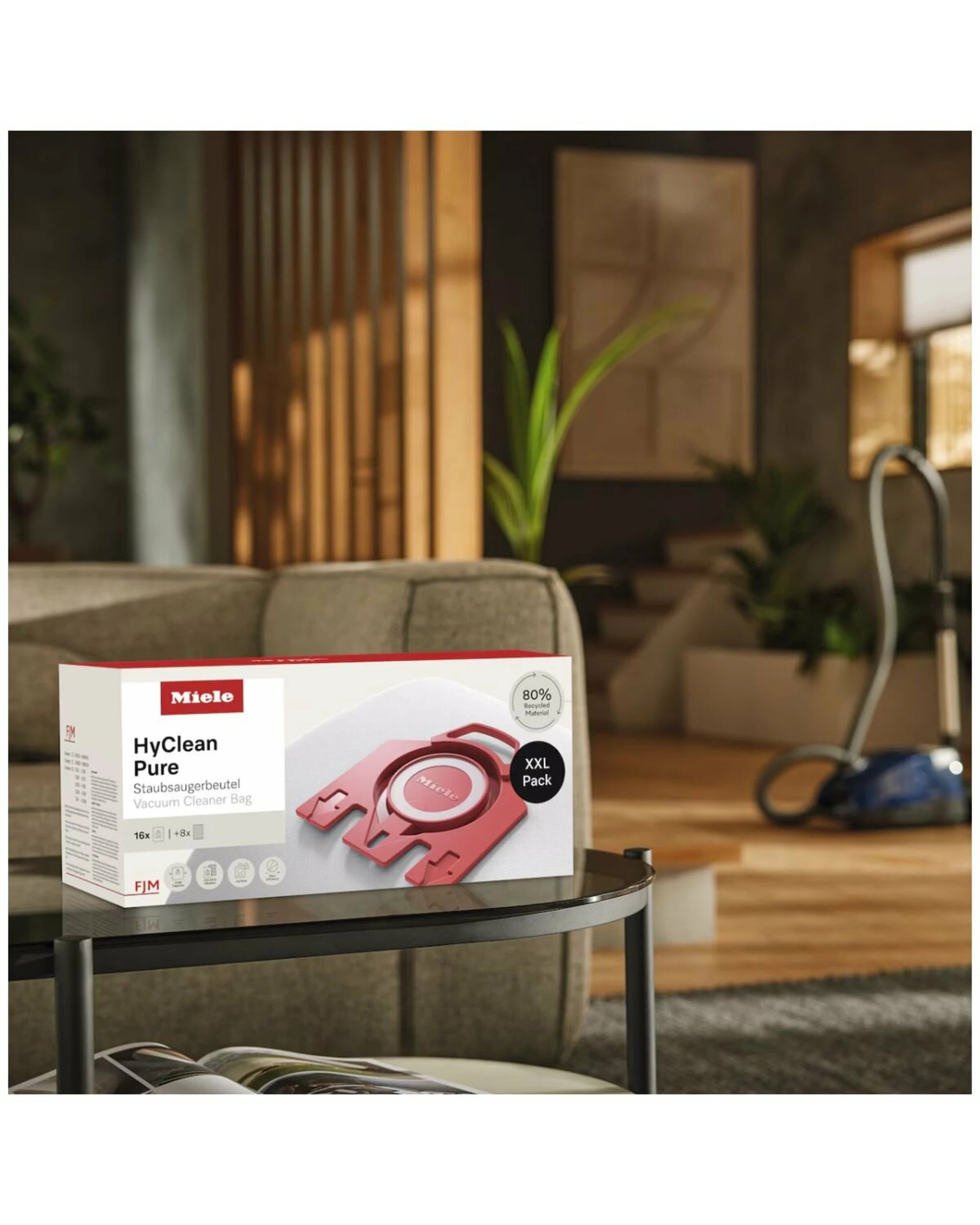 5 Miele FJM HyClean Pure Vacuum Cleaner Dustbags XXL Pack of 16, 5 of 5