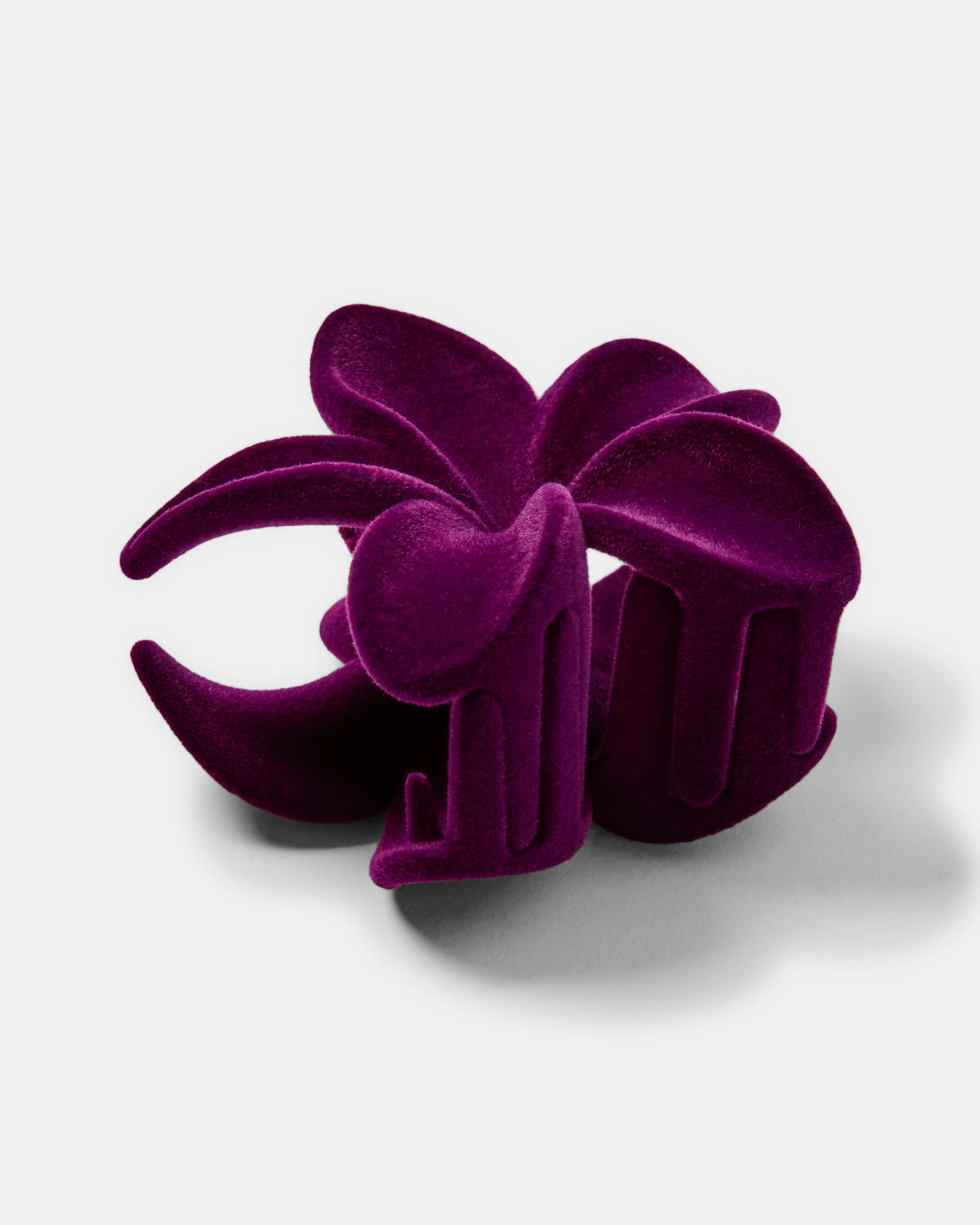 2 Purple Velvet Frangipani Claw Hair Clip, 2 of 4