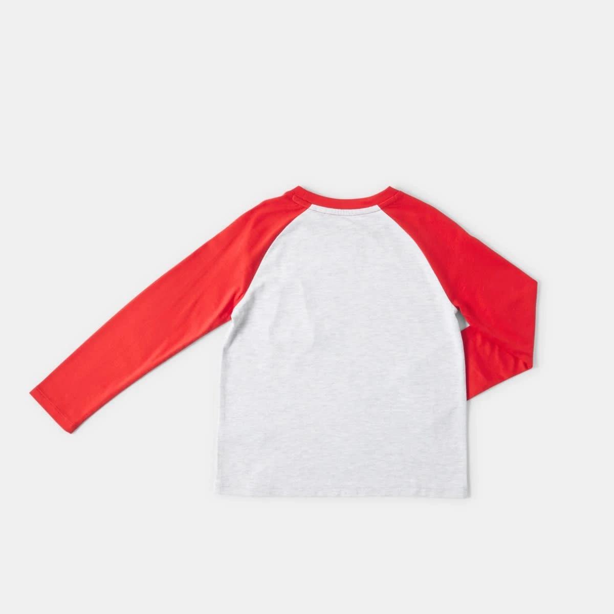 9 Printed Raglan Long Sleeve T-shirt Marl Ateam, 9 of 9
