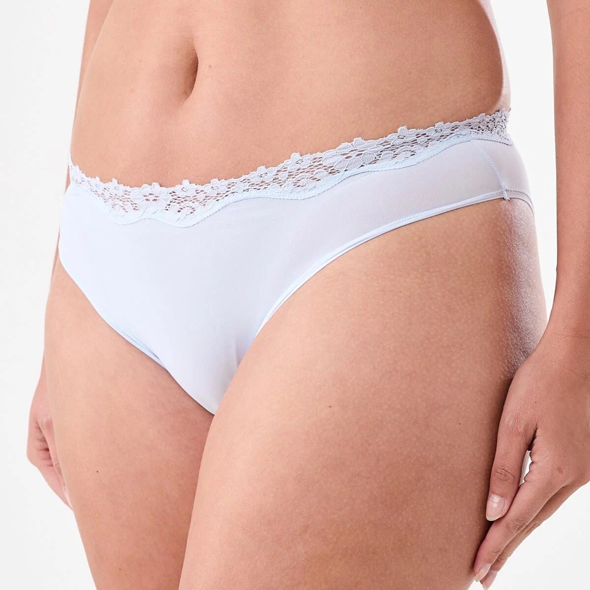 7 3 Pack Super Soft Lace Bikini Briefs MINI CHECK, WINDY BLUE, HALOGEN BLUE, 7 of 9